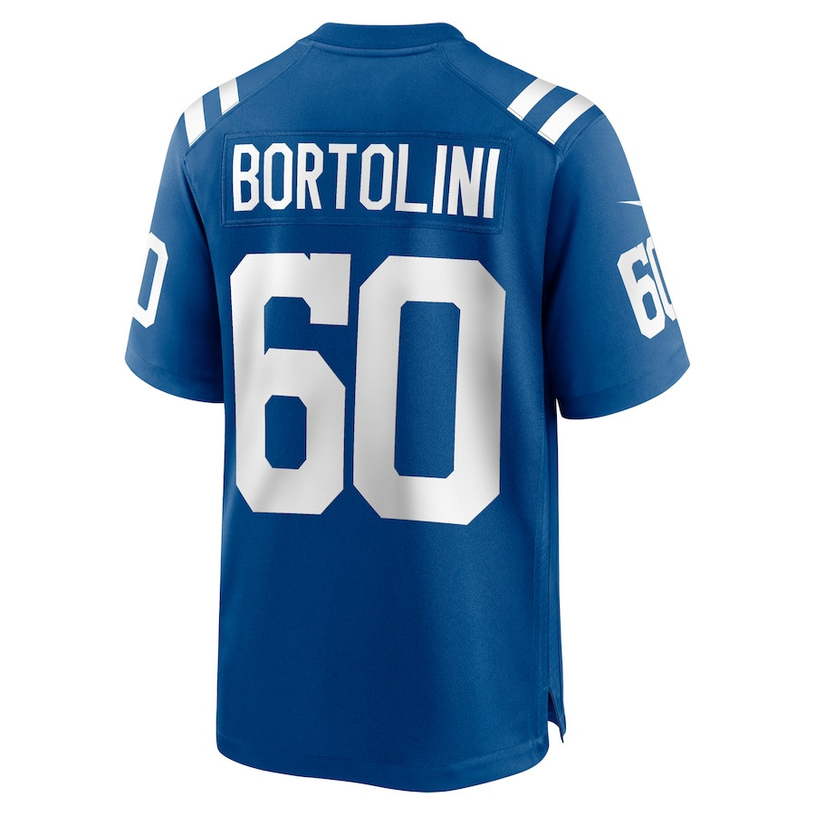 Tanor Bortolini 60 Indianapolis Colts Game Royal NFL Jersey Men's