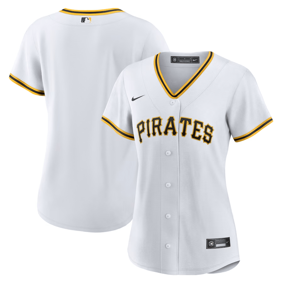 Pittsburgh Pirates Home Blank White MLB Jersey Women's