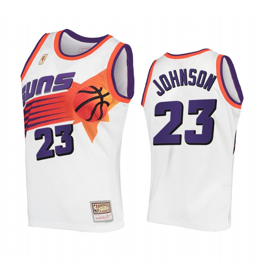 Cameron Johnson 23 Phoenix Suns Hardwood Classics White NBA Jersey Men's