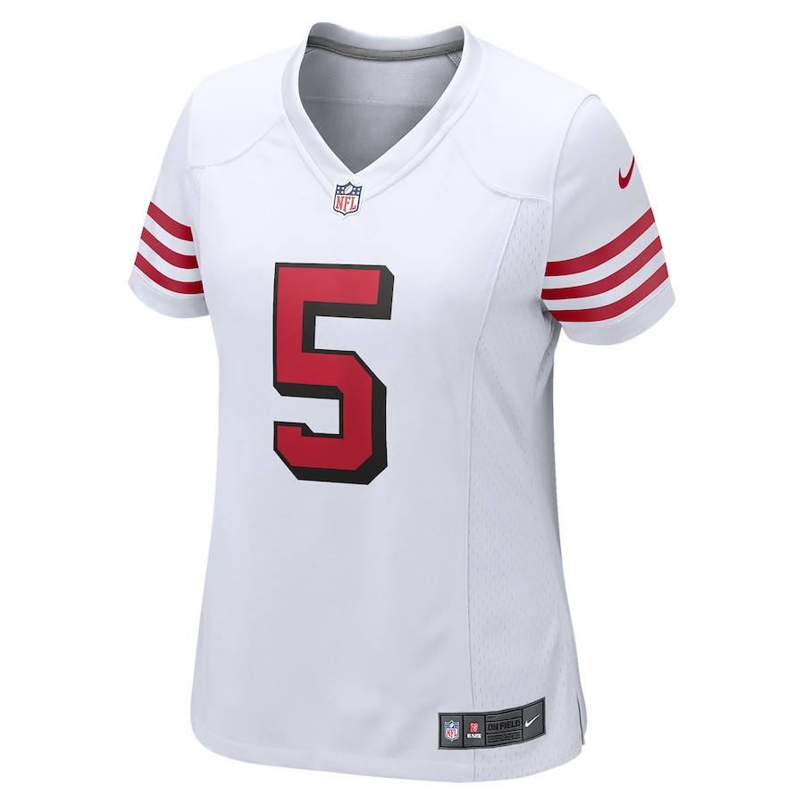 Trey Lance 5 San Francisco 49ers White NFL Jersey Women's