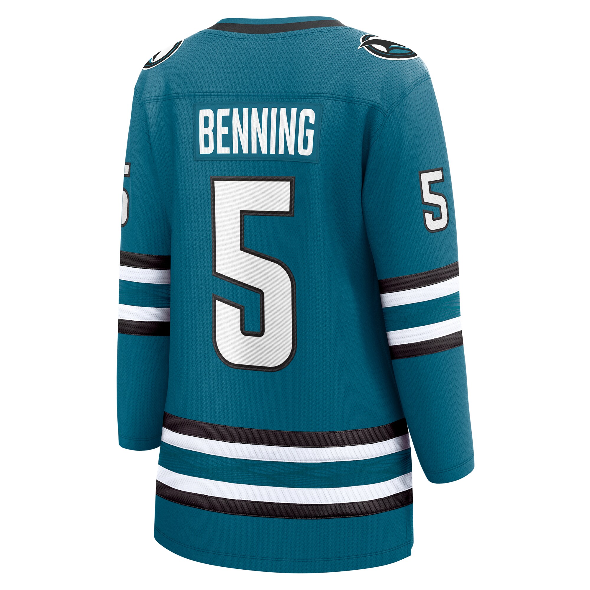 San Jose Sharks Matt Benning Teal Home Breakaway Player NHL Jersey Women's