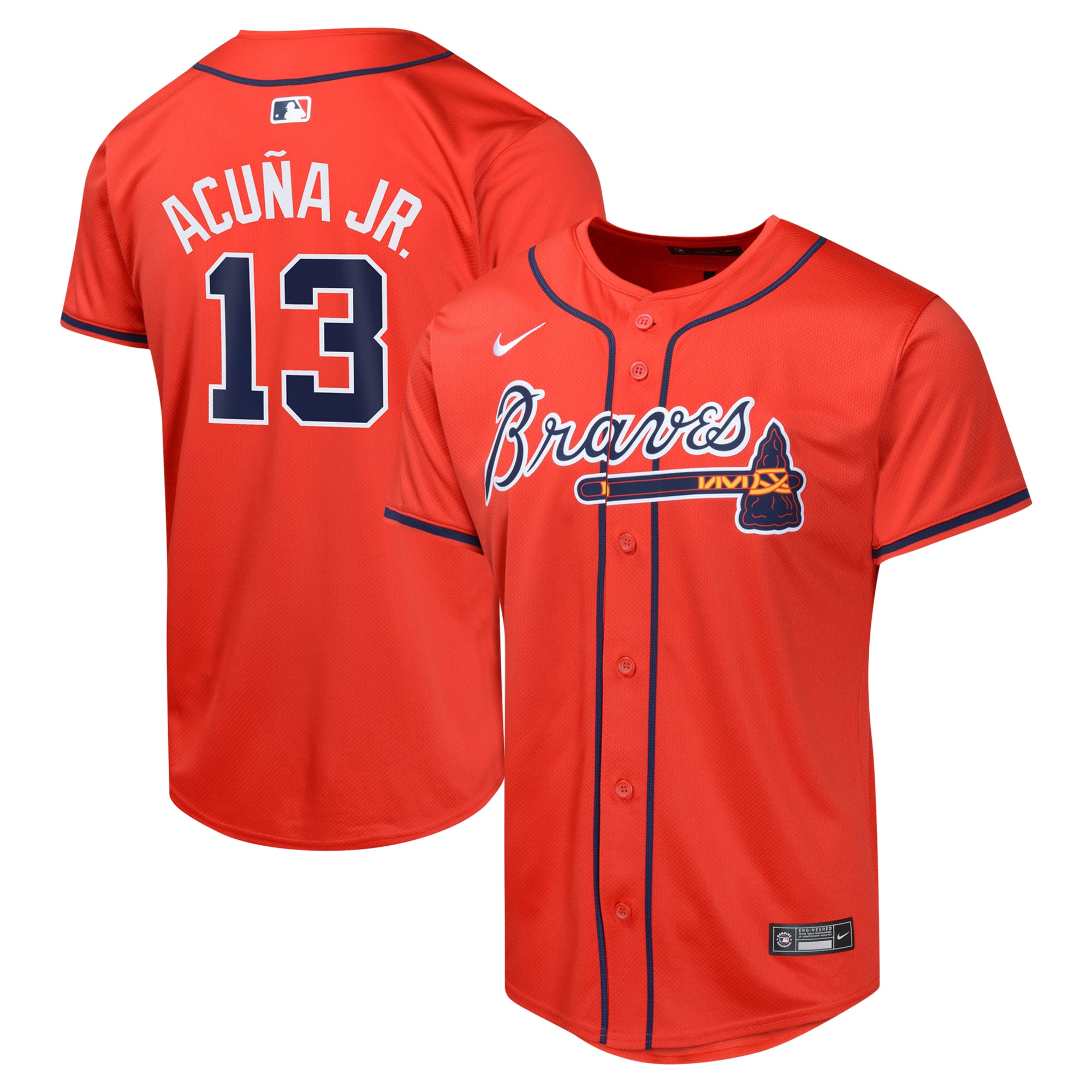 Atlanta Braves Ronald Acu?a Jr. Red Alternate Limited Player MLB Jersey Youth