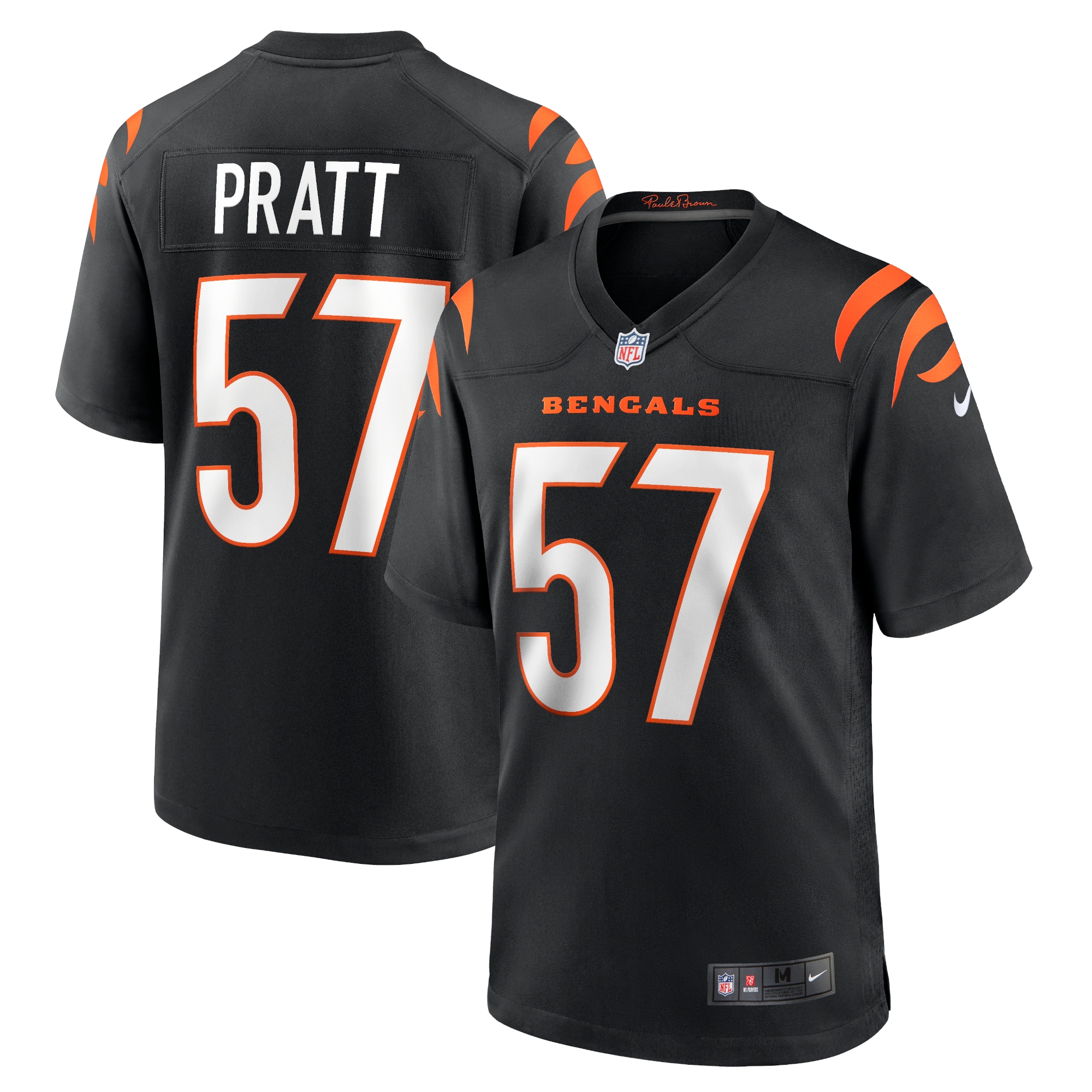 Cincinnati Bengals Germaine Pratt Black Game NFL Jersey Men's