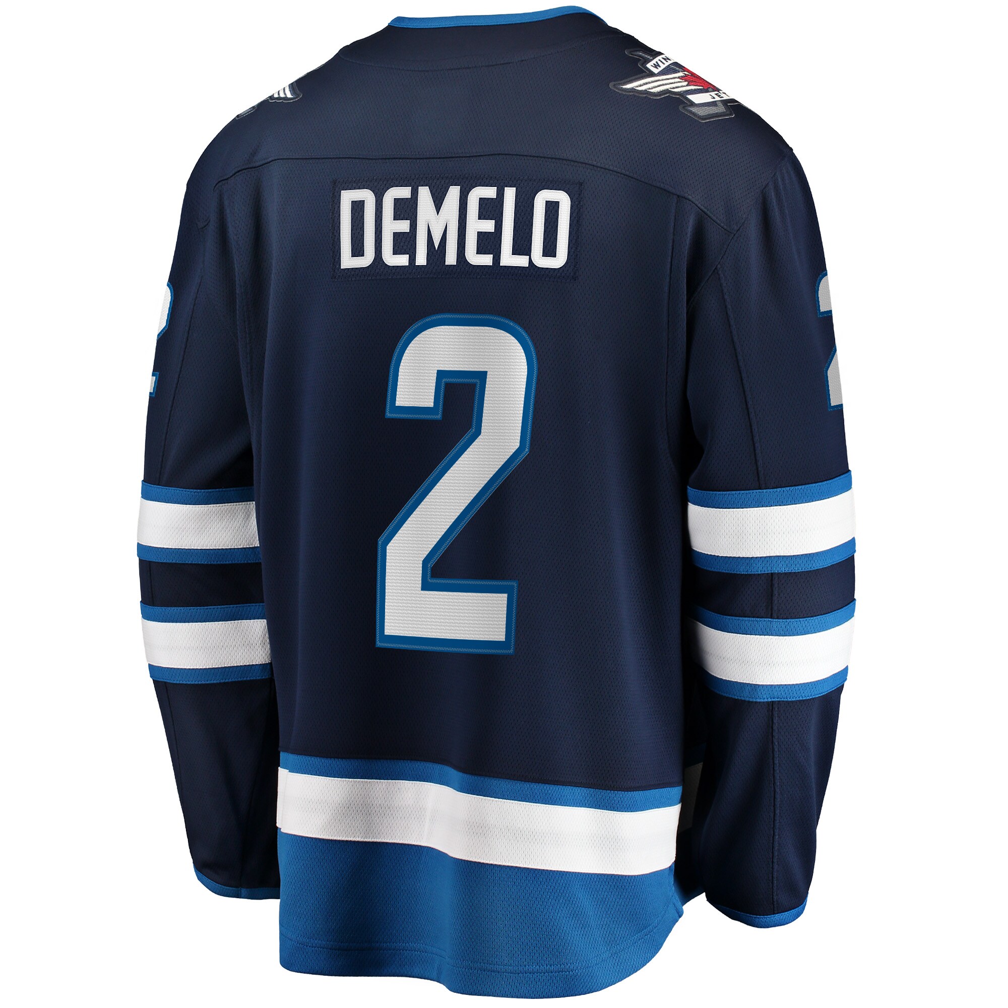 Winnipeg Jets Dylan DeMelo Navy Breakaway Player NHL Jersey Men's