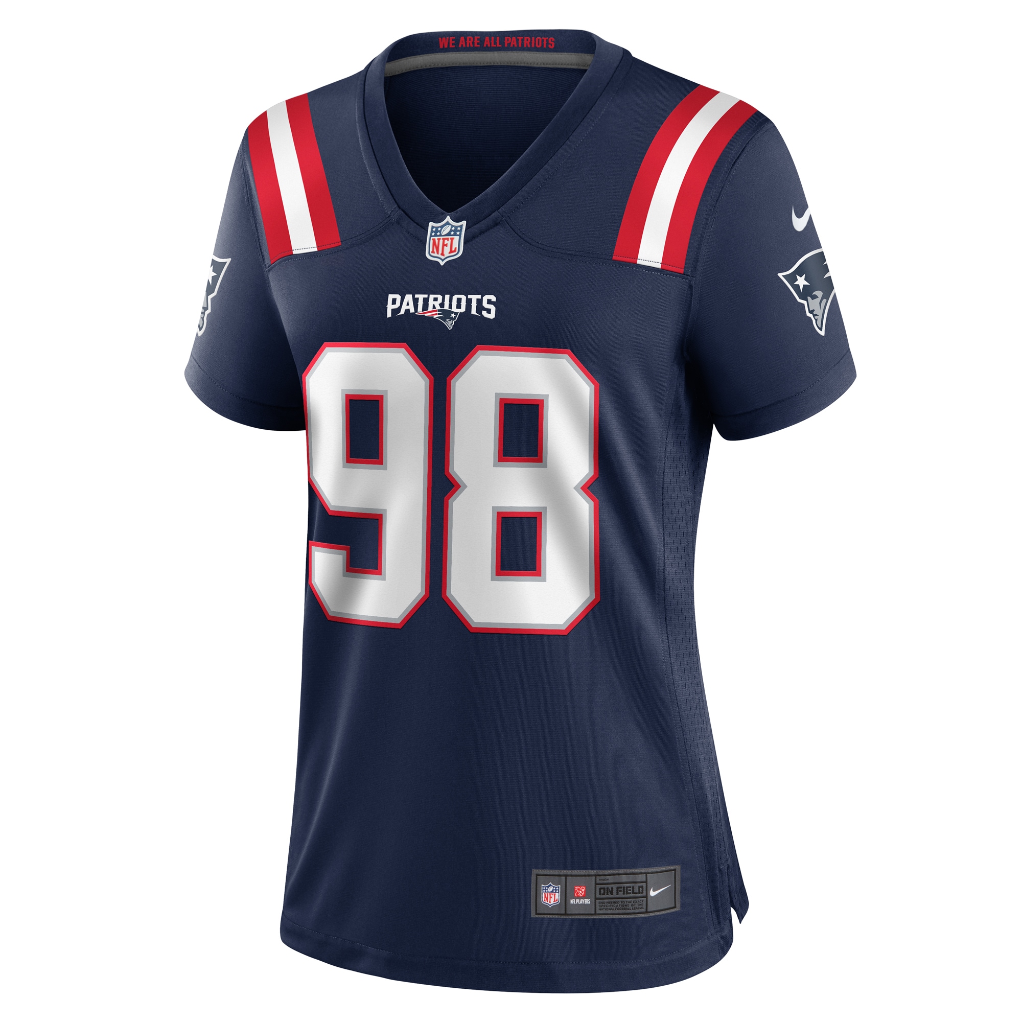 New England Patriots Jeremiah Pharms Jr. Navy Game NFL Jersey Women's