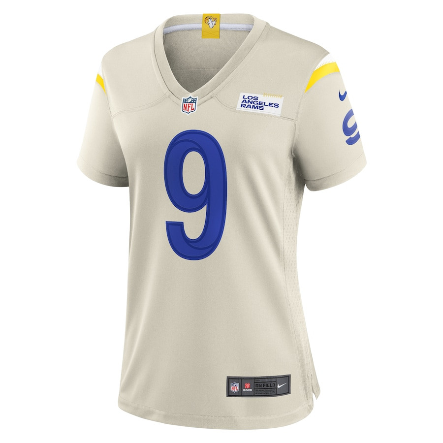 Matthew Stafford 9 Los Angeles Rams Game Bone NFL Jersey Women's