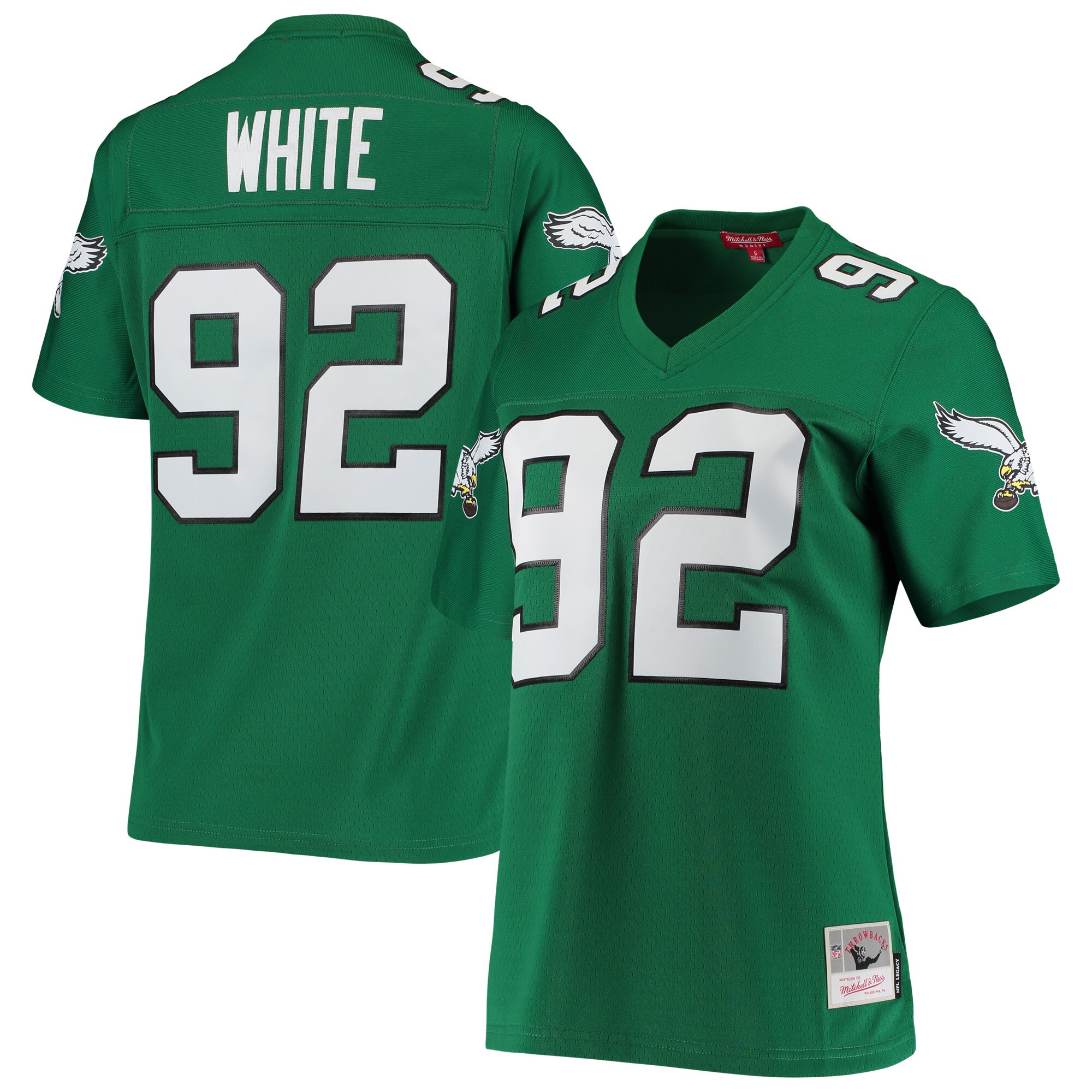 Reggie White Philadelphia Eagles Mitchell & Ness Women's 1990 Legacy Replica Jersey - Kelly Green