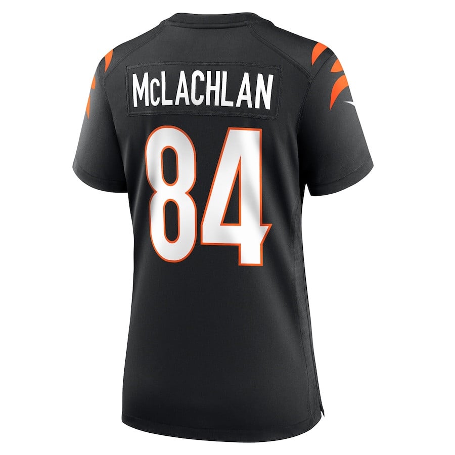 Tanner McLachlan 84 Cincinnati Bengals Game Black NFL Jersey Women's