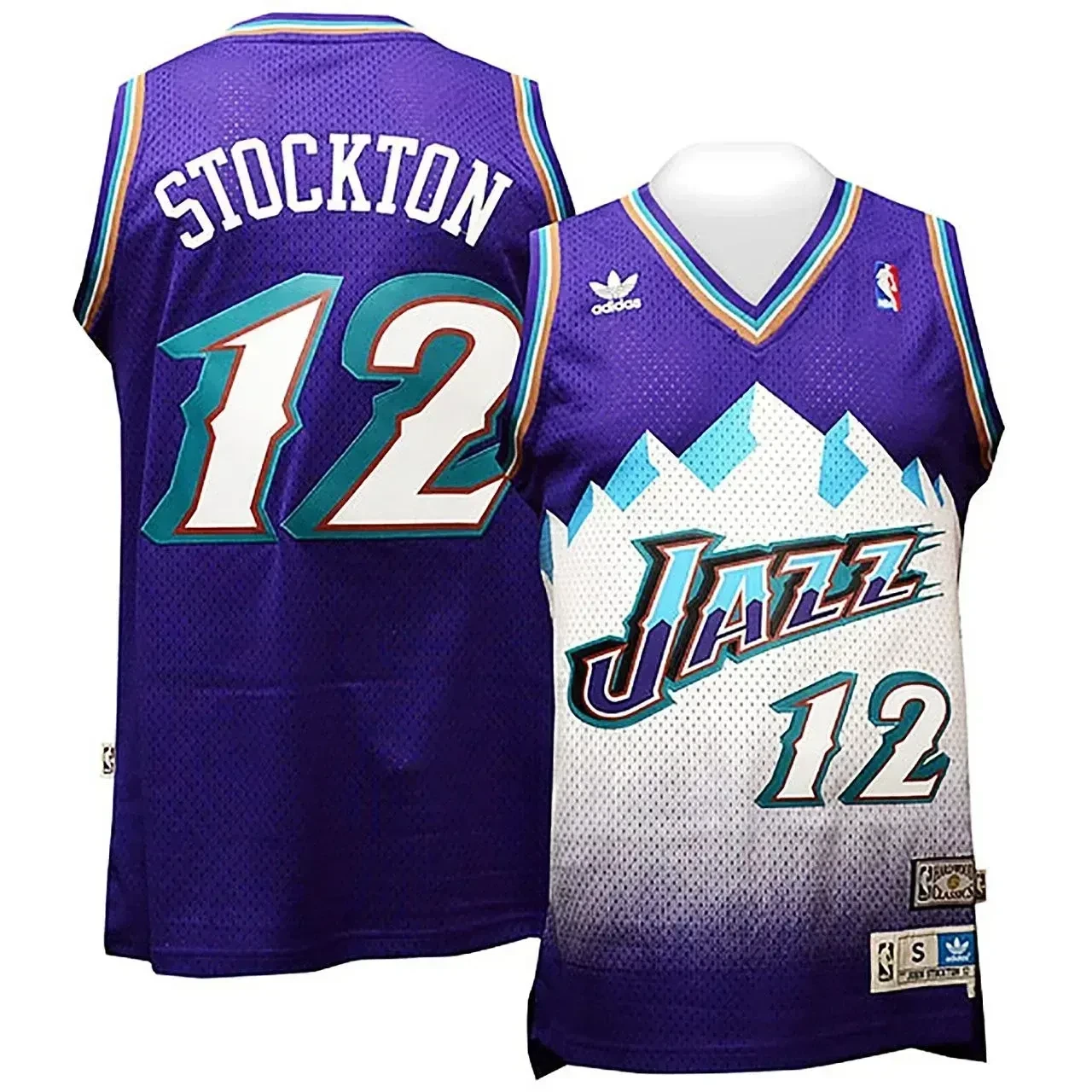 John Stockton Utah Jazz 12 Blue Mountains NBA Jersey Men's
