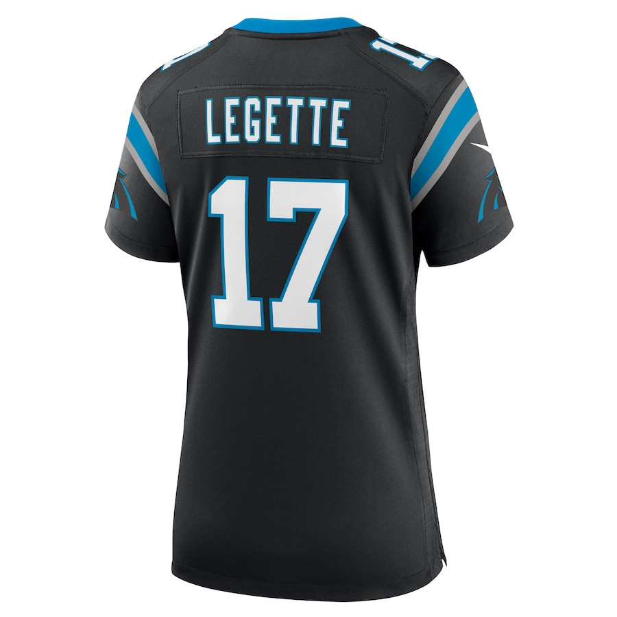 Xavier Legette 17 Carolina Panthers Game Black NFL Jersey Women's