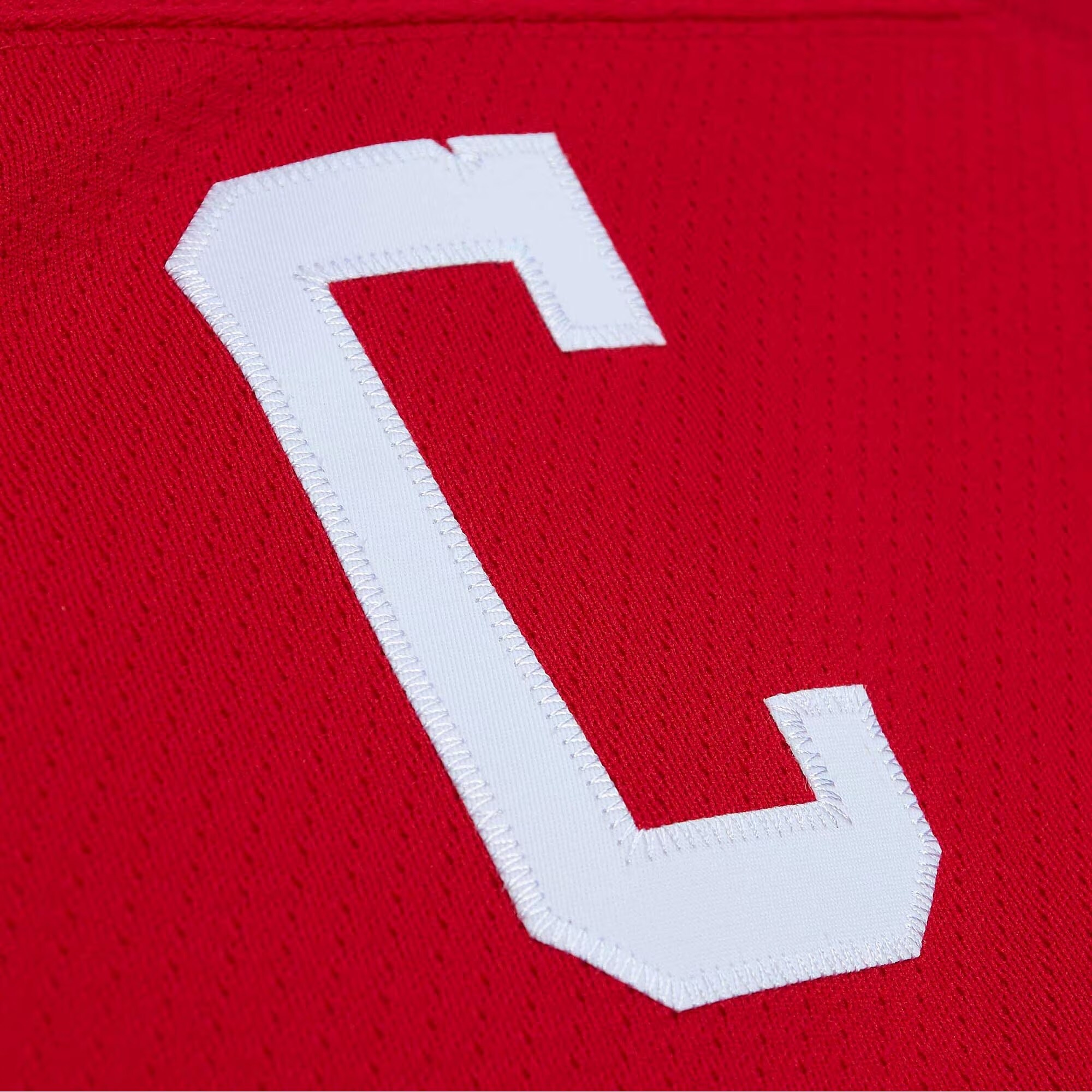 Detroit Red Wings Gordie Howe Mitchell Ness Red Captain Patch 1960/61 Blue Line Player NHL Jersey Men's
