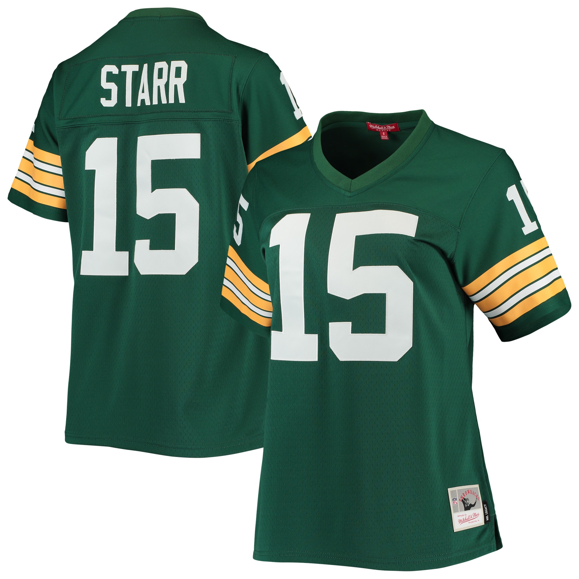 Green Bay Packers Bart Starr Mitchell Ness Green 1967 Legacy Player NFL Jersey Women's