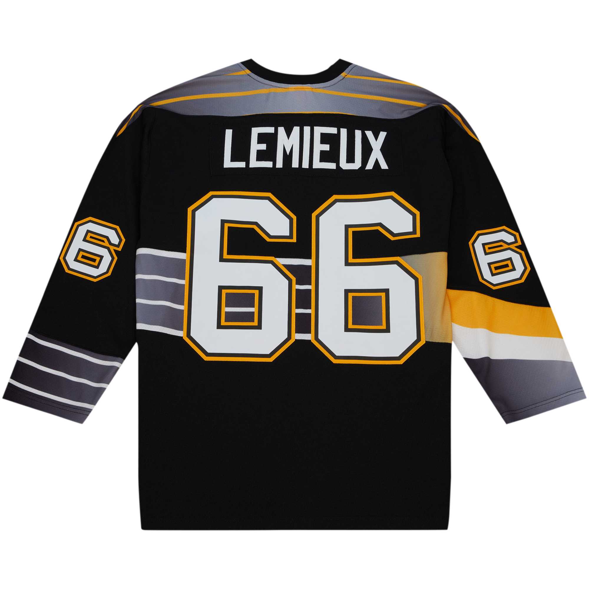 Pittsburgh Penguins Mario Lemieux Mitchell Ness Black Captain's Patch 1996/97 Blue Line Player NHL Jersey Men's