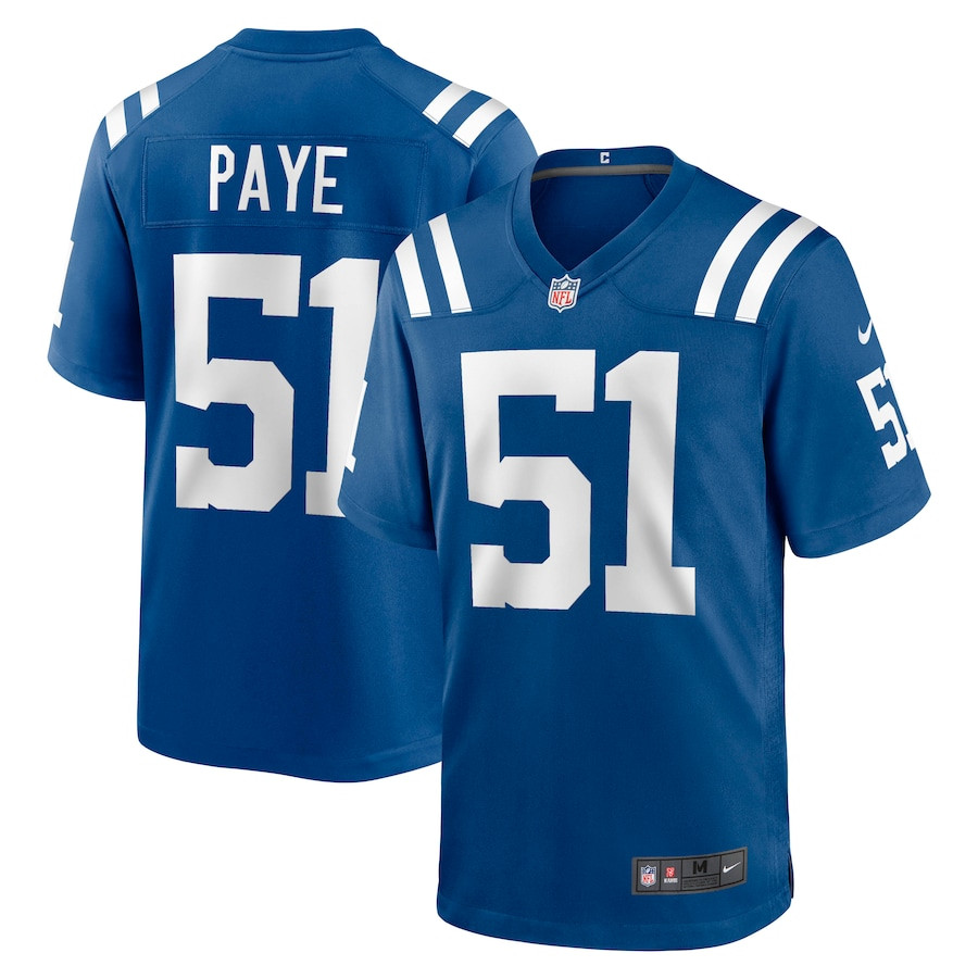 Kwity Paye 51 Indianapolis Colts Game Royal NFL Jersey Men's