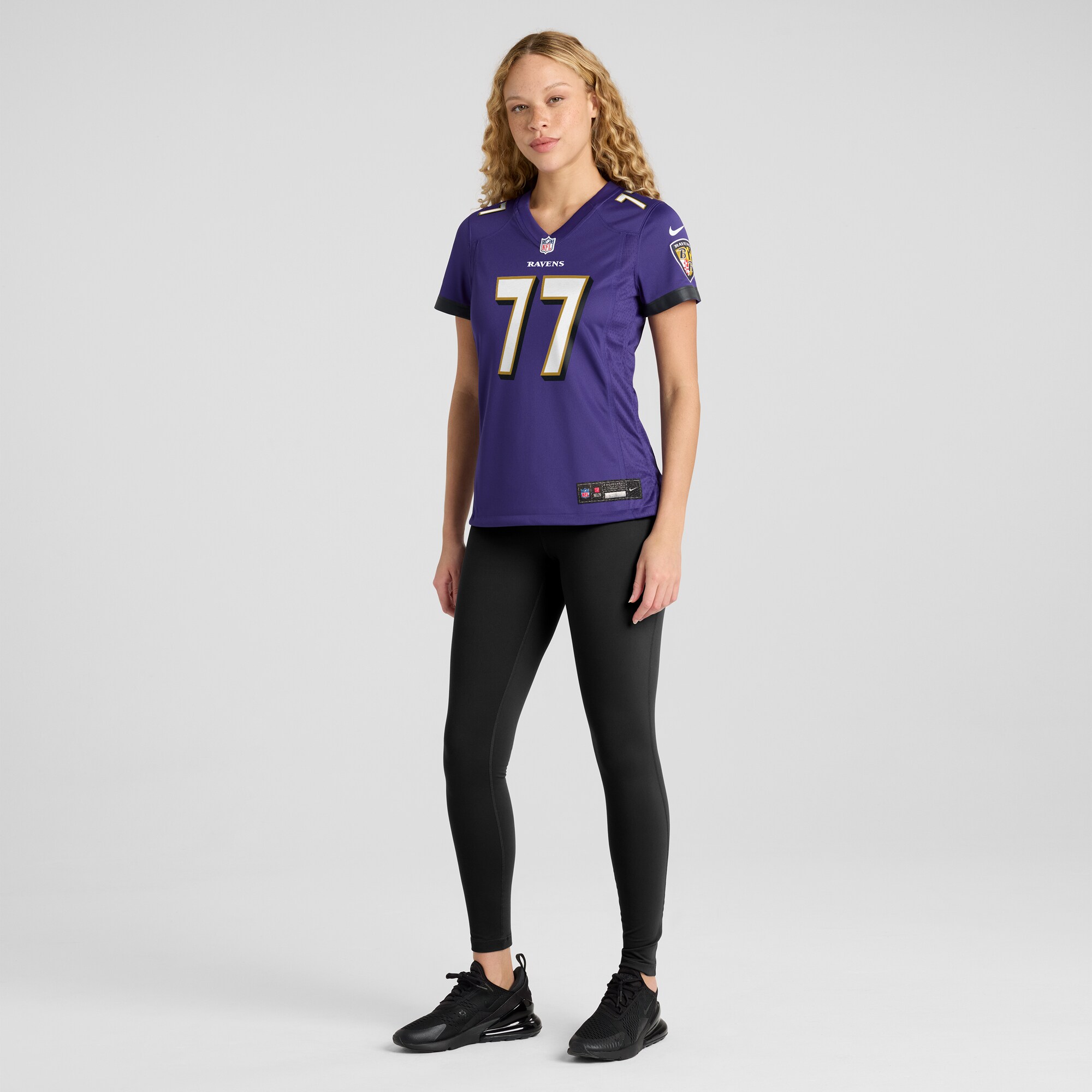 Baltimore Ravens Daniel Faalele Purple Player Game NFL Jersey Women's