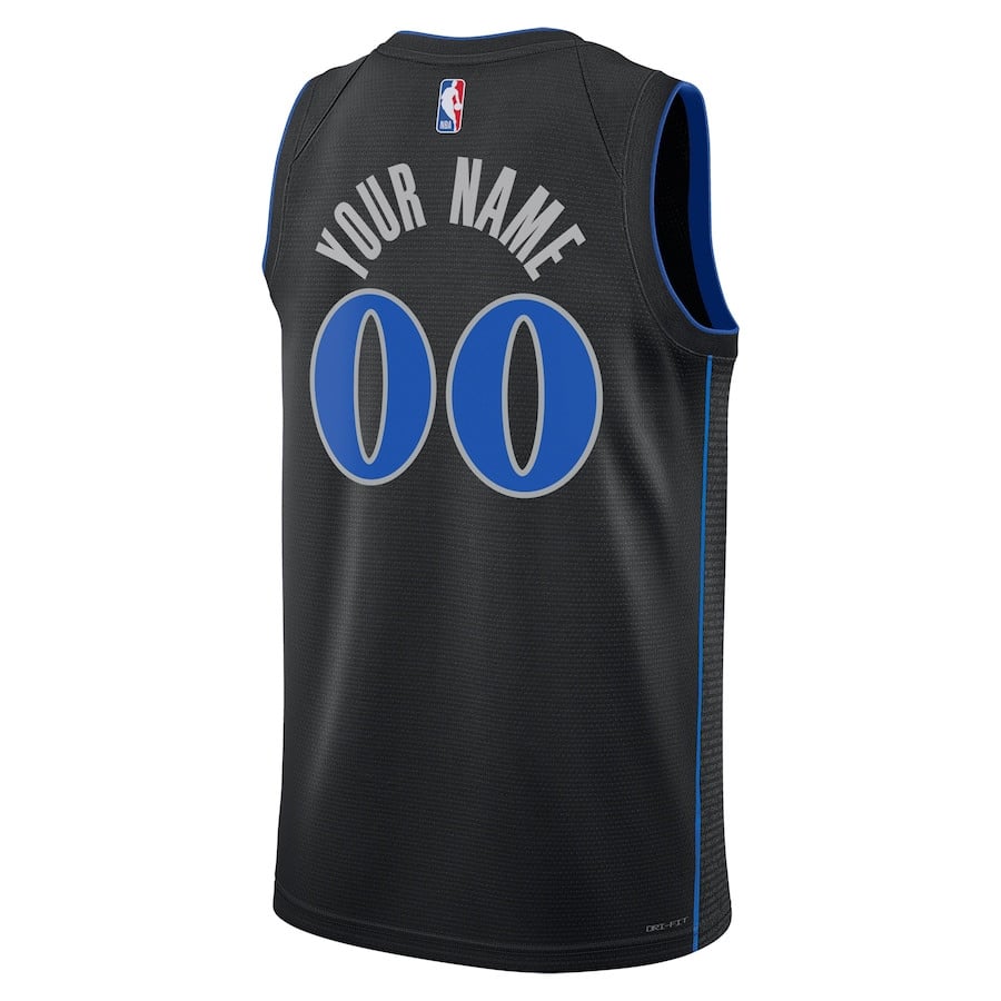 Dallas Mavericks 2023/24 City Edition Swingman Custom Black NBA Jersey Men's