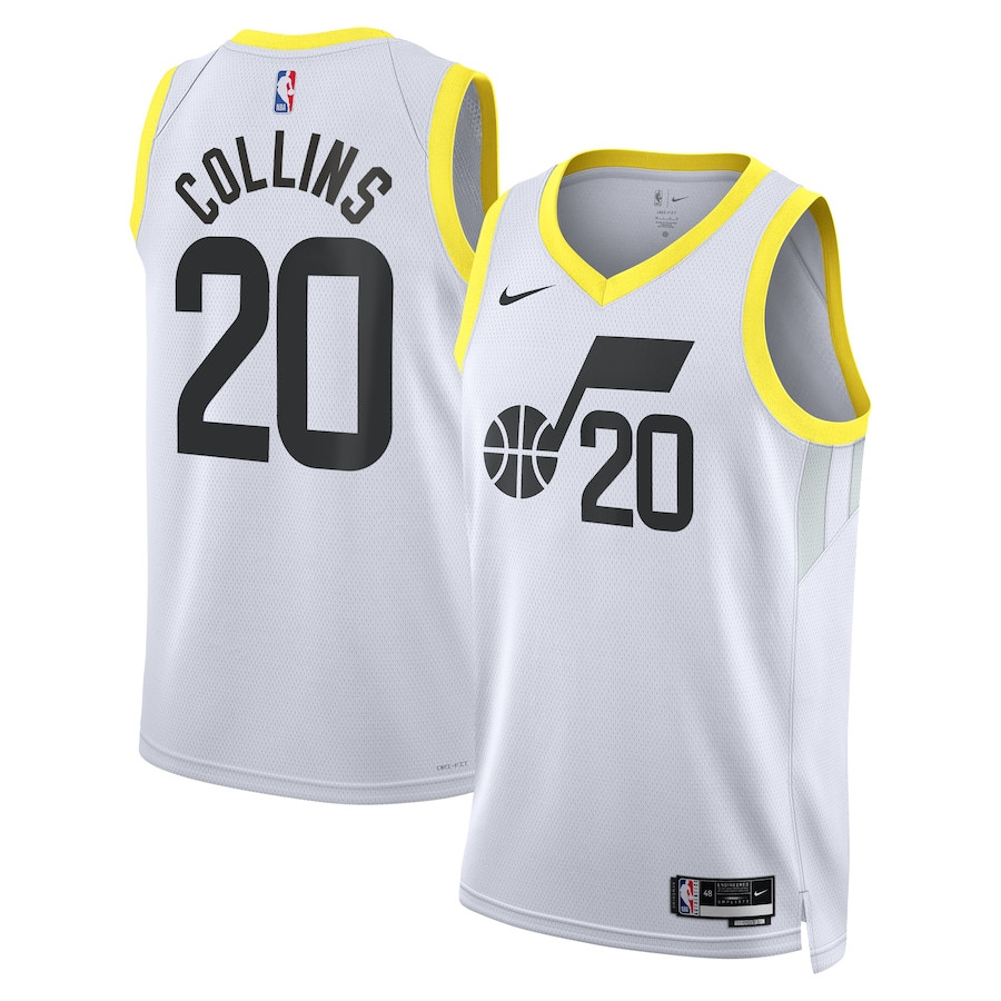 John Collins 20 Utah Jazz Unisex Swingman Association Editio White NBA Jersey Unisex