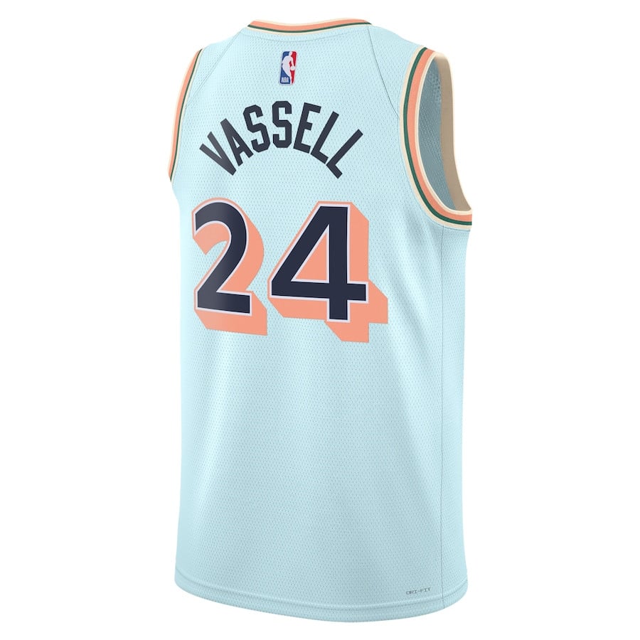 Devin Vassell 24 San Antonio Spurs Unisex 2024/25 Swingman Player City Edition Light Blue NBA Jersey Unisex