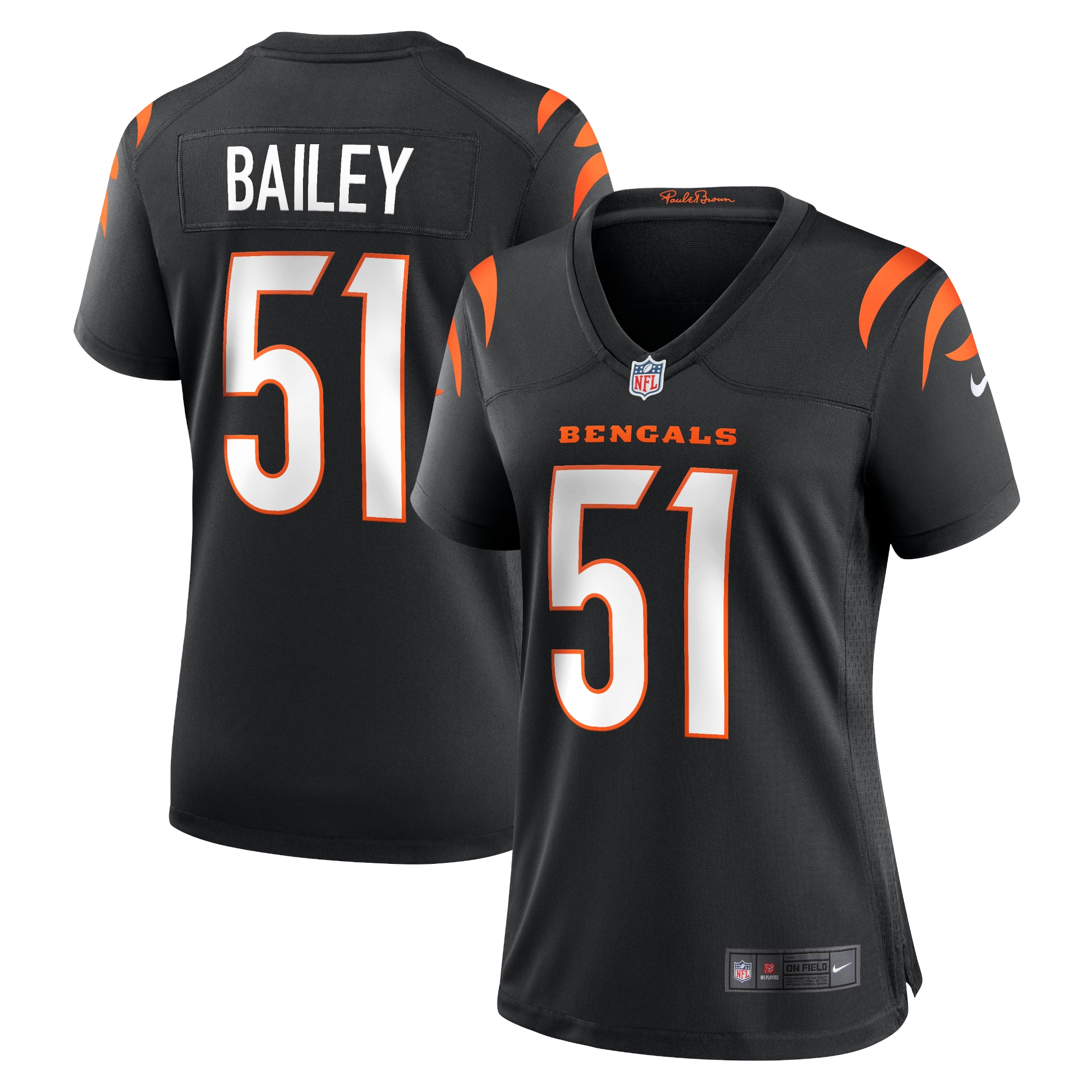 Cincinnati Bengals Markus Bailey Black Game NFL Jersey Women's