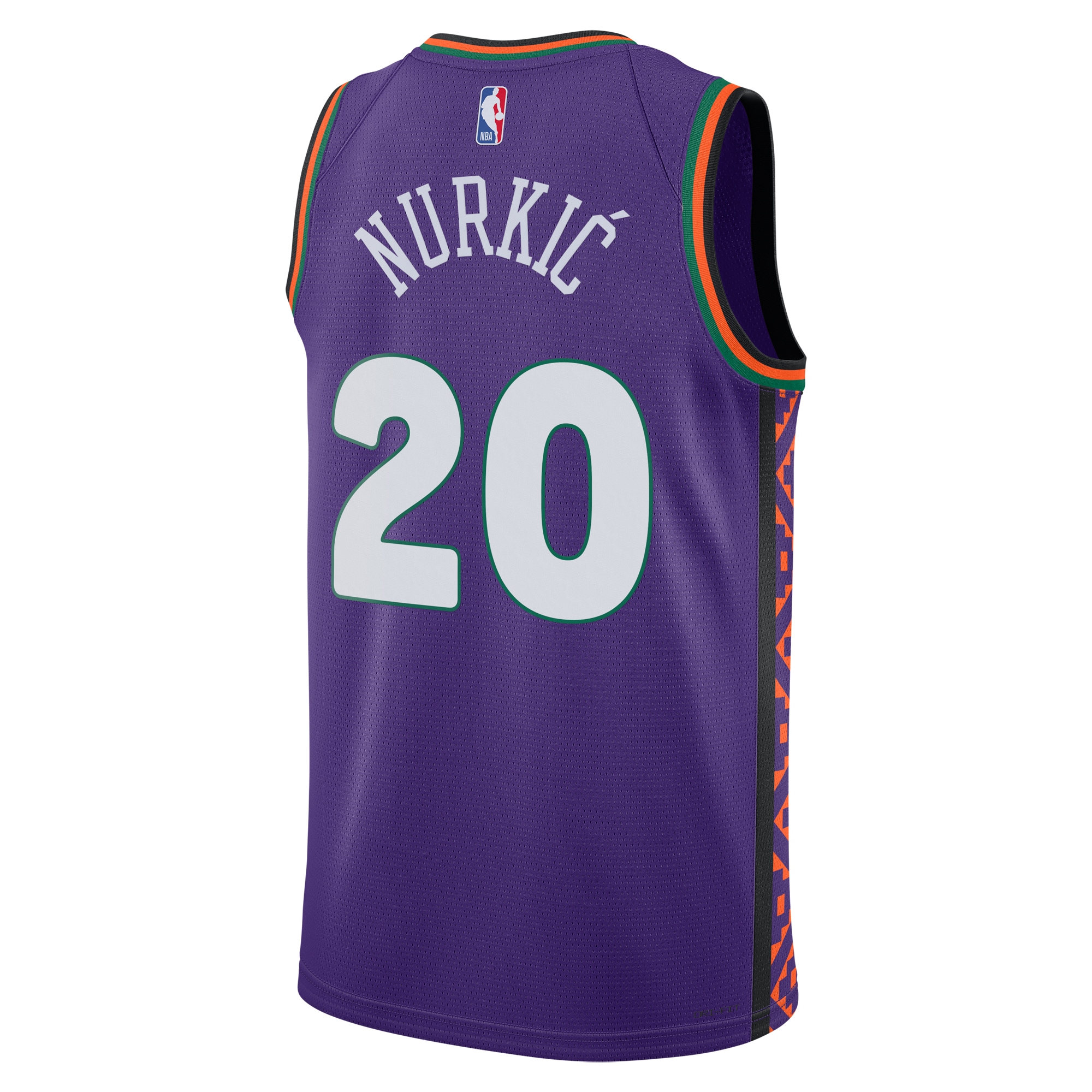 Camiseta City Edition Swingman de los Phoenix Suns 2024 Purpura Jusuf NurkicUnisex NBA Jersey Unisex