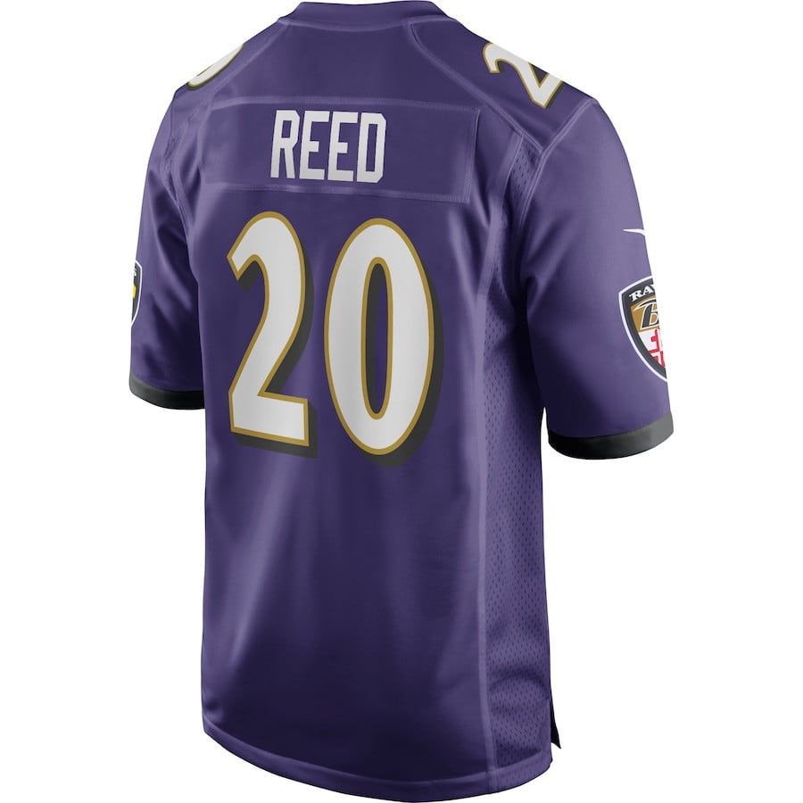 Ed Reed #20 Baltimore Ravens Super Bowl LIX Purple NFL Jersey Men's