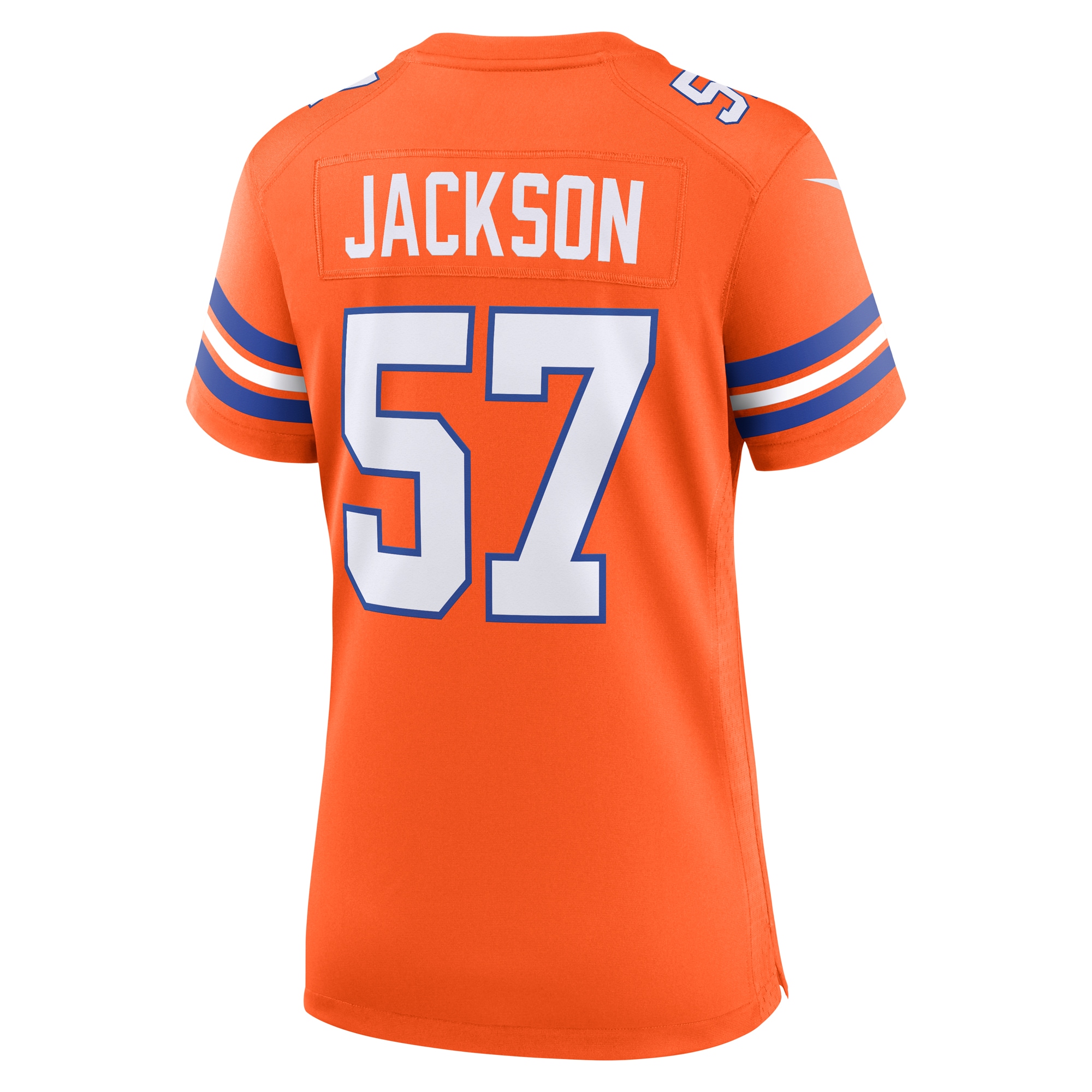 Denver Broncos Tom Jackson Orange Mile High Collection 1977 Throwback Retired Player Game NFL Jersey Women's