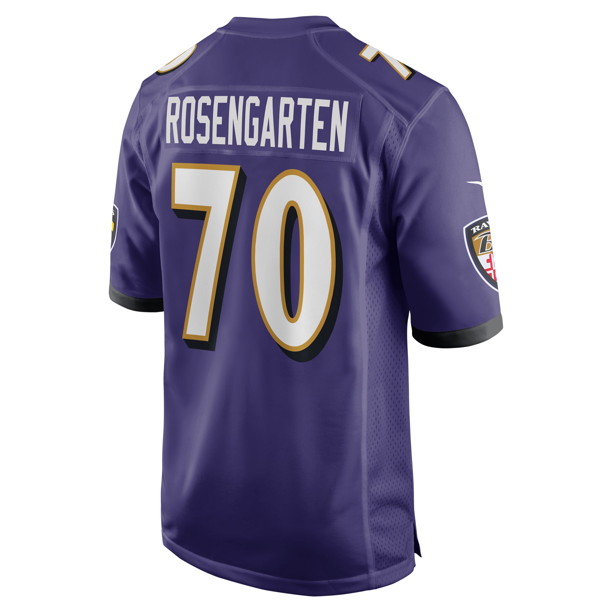 Baltimore Ravens Roger Rosengarten Purple Team Game NFL Jersey Men's