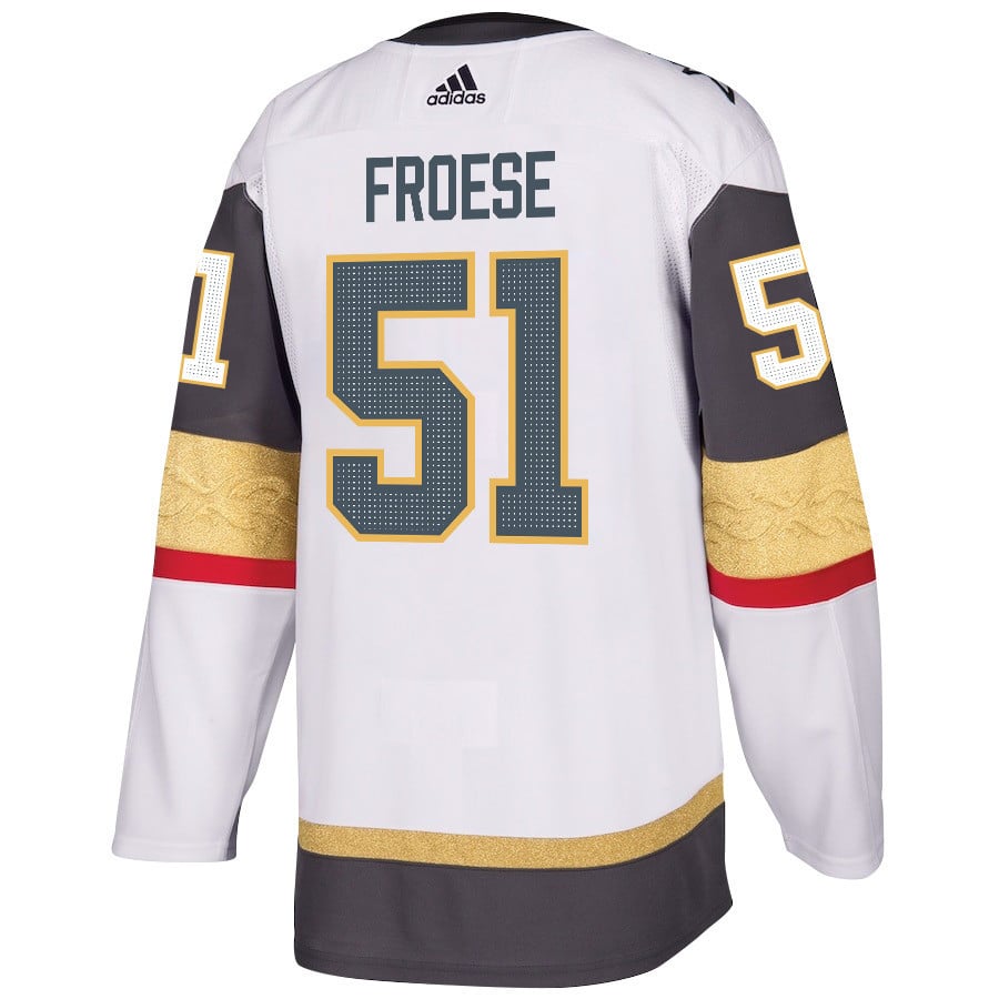 Byron Froese 51 Vegas Golden Knights Stanley Cup 2023 Final Patch Away Breakaway White NHL Jersey Men's