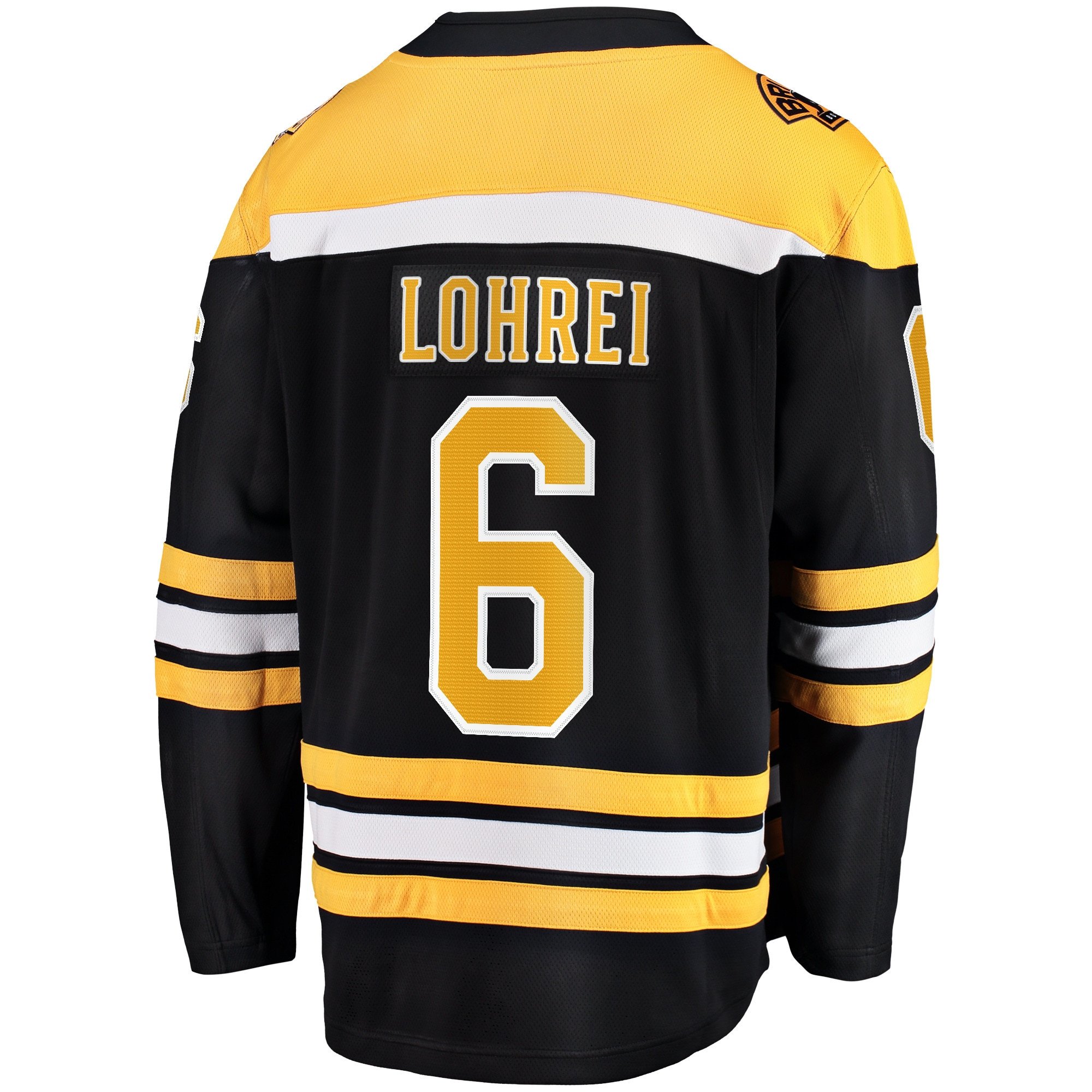 Mason Lohrei 6 Boston Bruins Home Breakaway Black NHL Jersey Men's