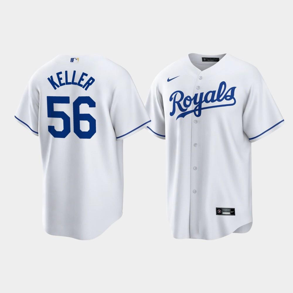 Brad Keller 56 Kansas City Royals White Home Player MLB Jersey Men's