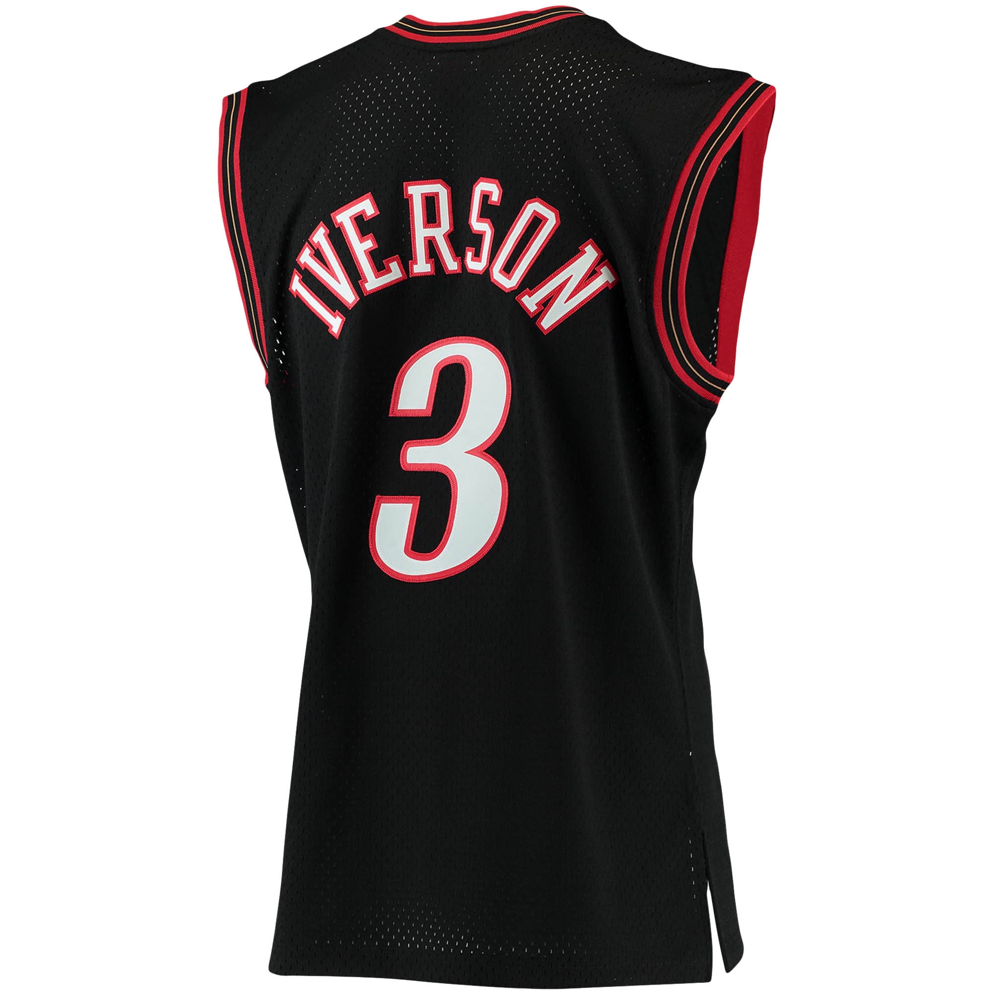 Mitchell Ness Allen Iverson Black Philadelphia 76ers Big Tall Hardwood Classics NBA Jersey Men's