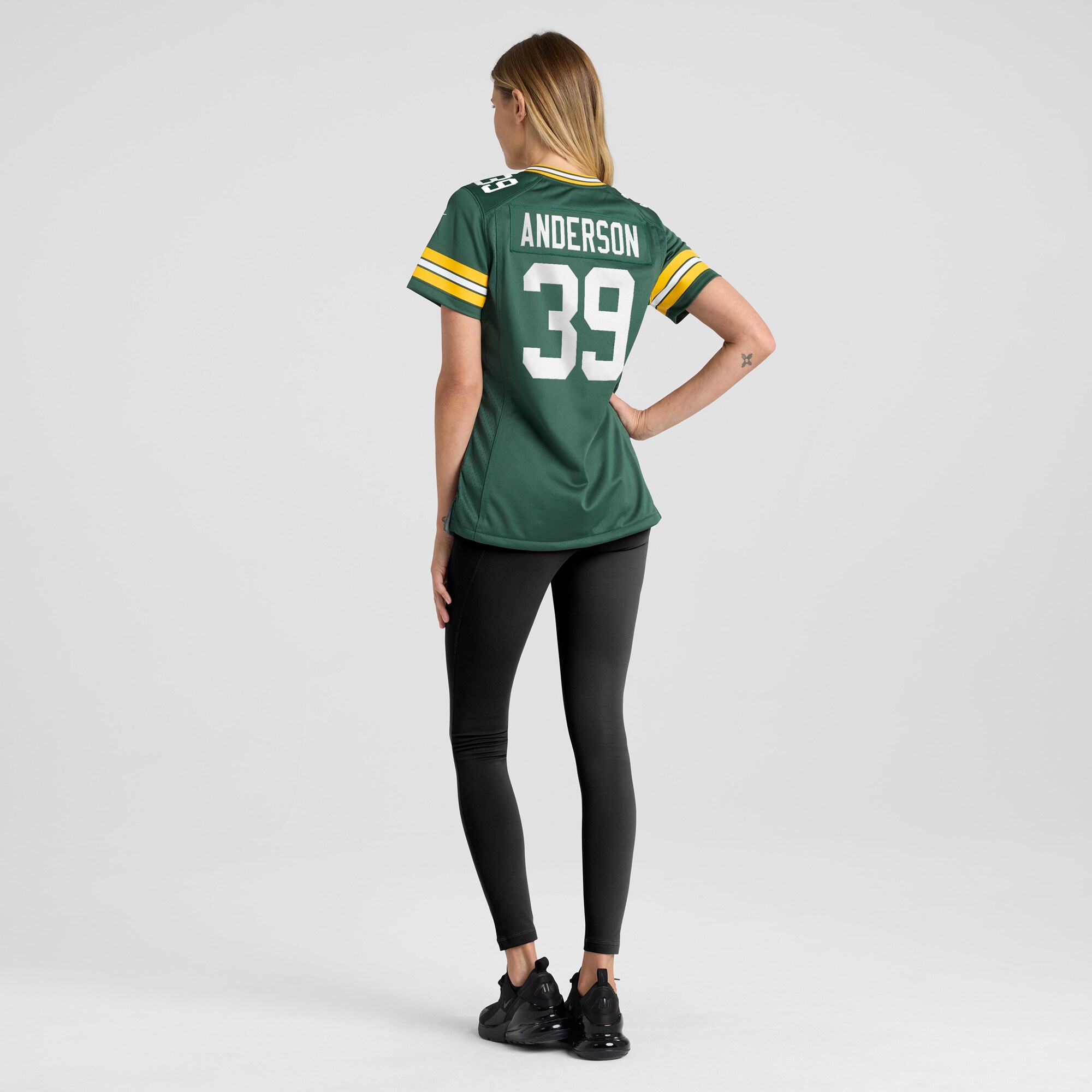 Green Bay Packers Zayne Anderson Green Team Game NFL Jersey Women's