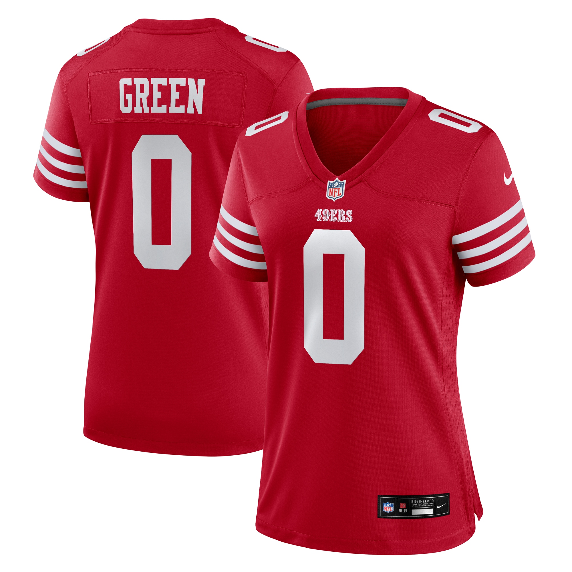 San Francisco 49ers Renardo Green Scarlet Game NFL Jersey Women's