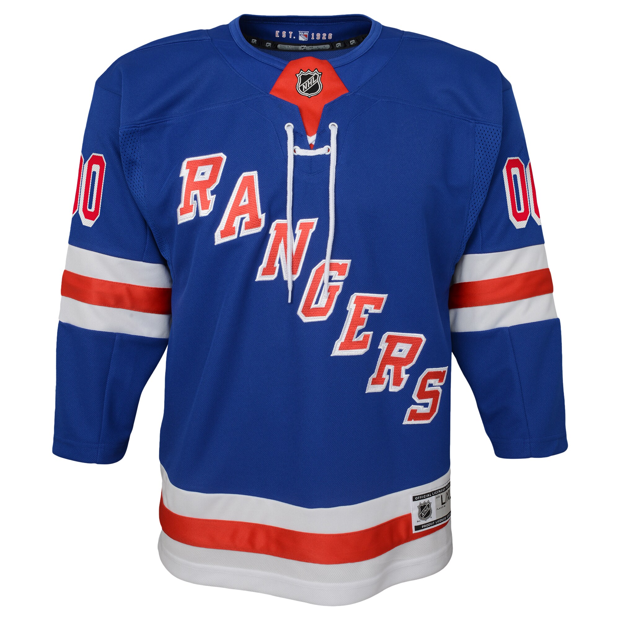 New York Rangers Blue Home Premier Custom NHL Jersey Youth