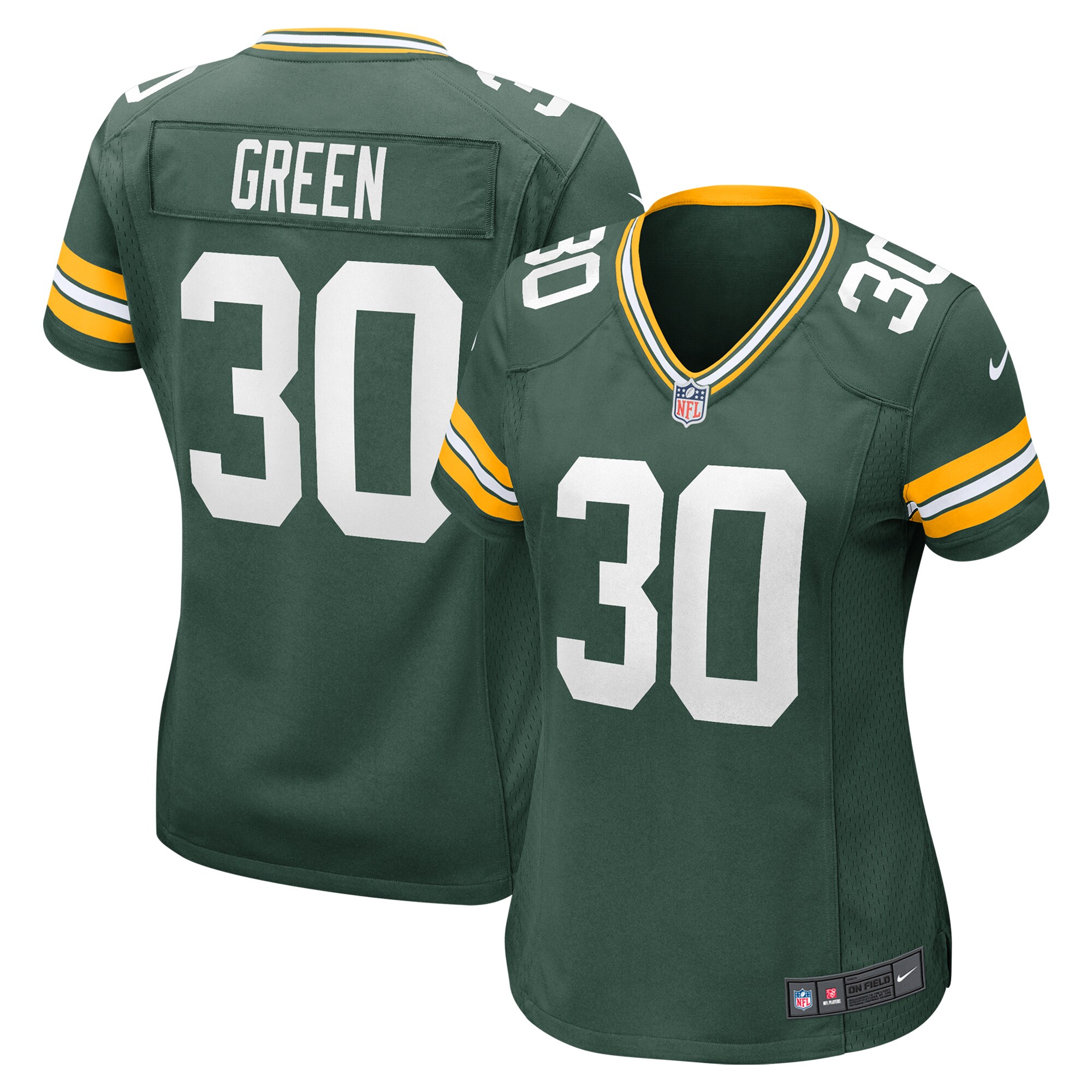 Green Bay Packers Ahman Green Green Team Retired Player Game NFL Jersey Women's