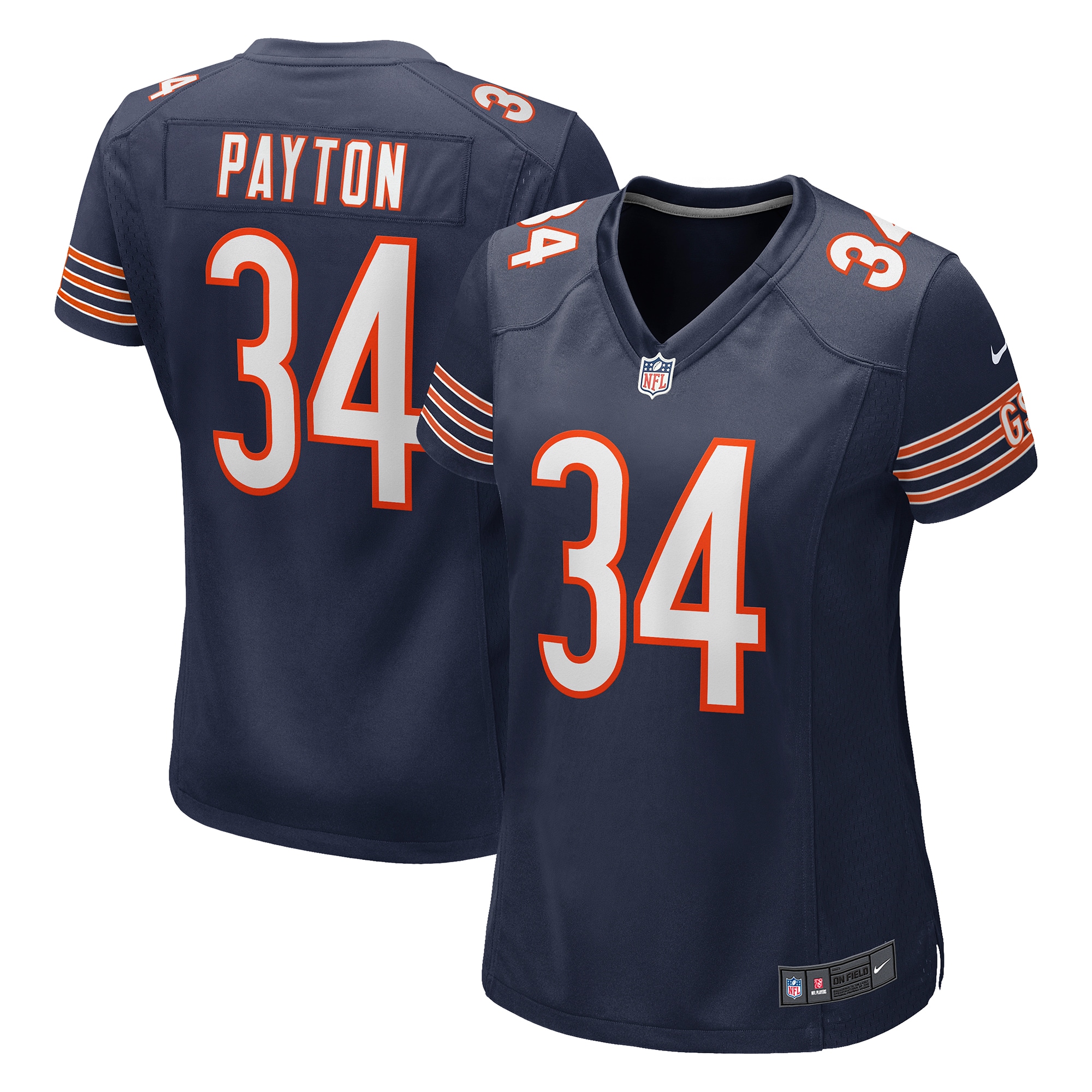 Chicago Bears Walter Payton Navy Game Retired Player NFL Jersey Women's