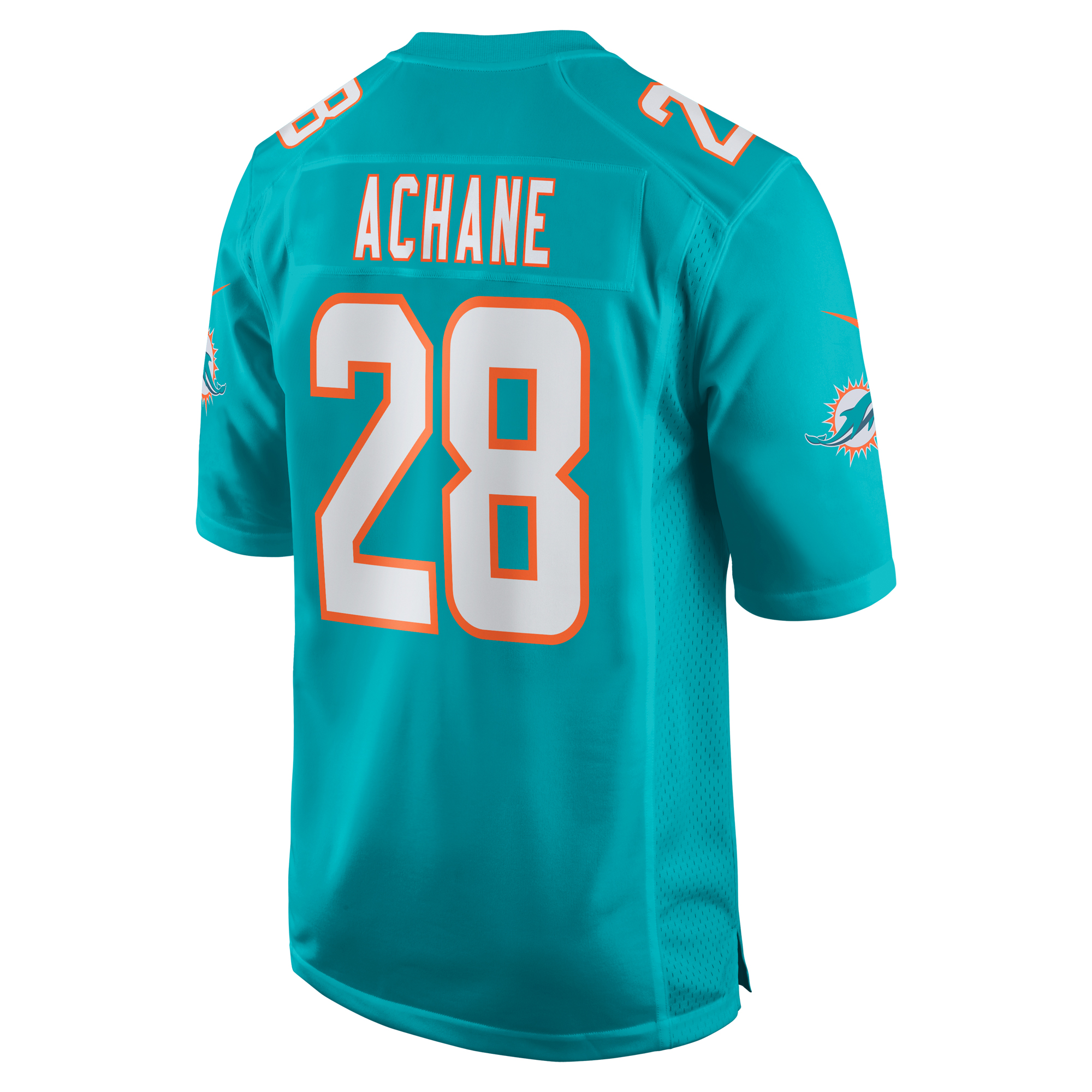 Miami Dolphins Devon Achane Aqua Player Game NFL Jersey Men's