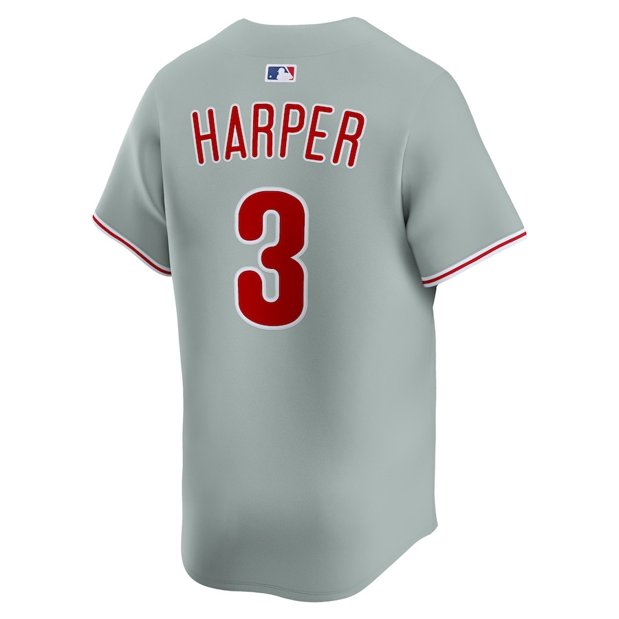 Bryce Harper 3 Philadelphia Phillies Alternate Limited Player Gray MLB Jersey Men's