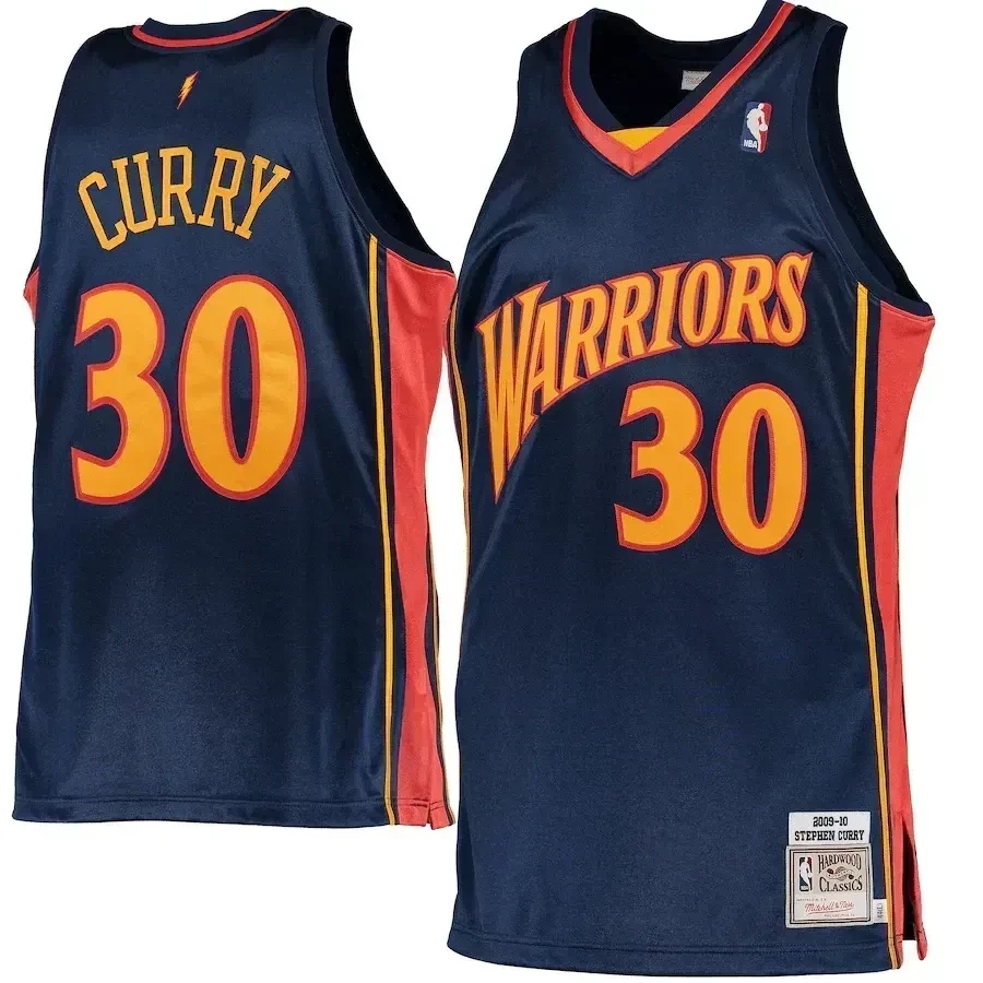 Stephen Curry Golden State Warriors Mitchell Ness 2009-10 Hardwood Classics Rookie Navy NBA Jersey Men's