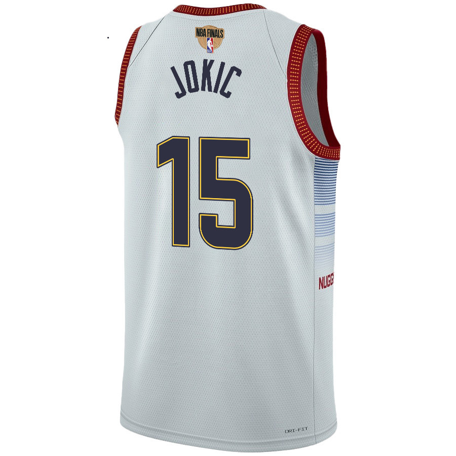 Nikola Jokic 15 Denver Nuggets Final Champions 2023 Swingman White NBA Jersey Men's
