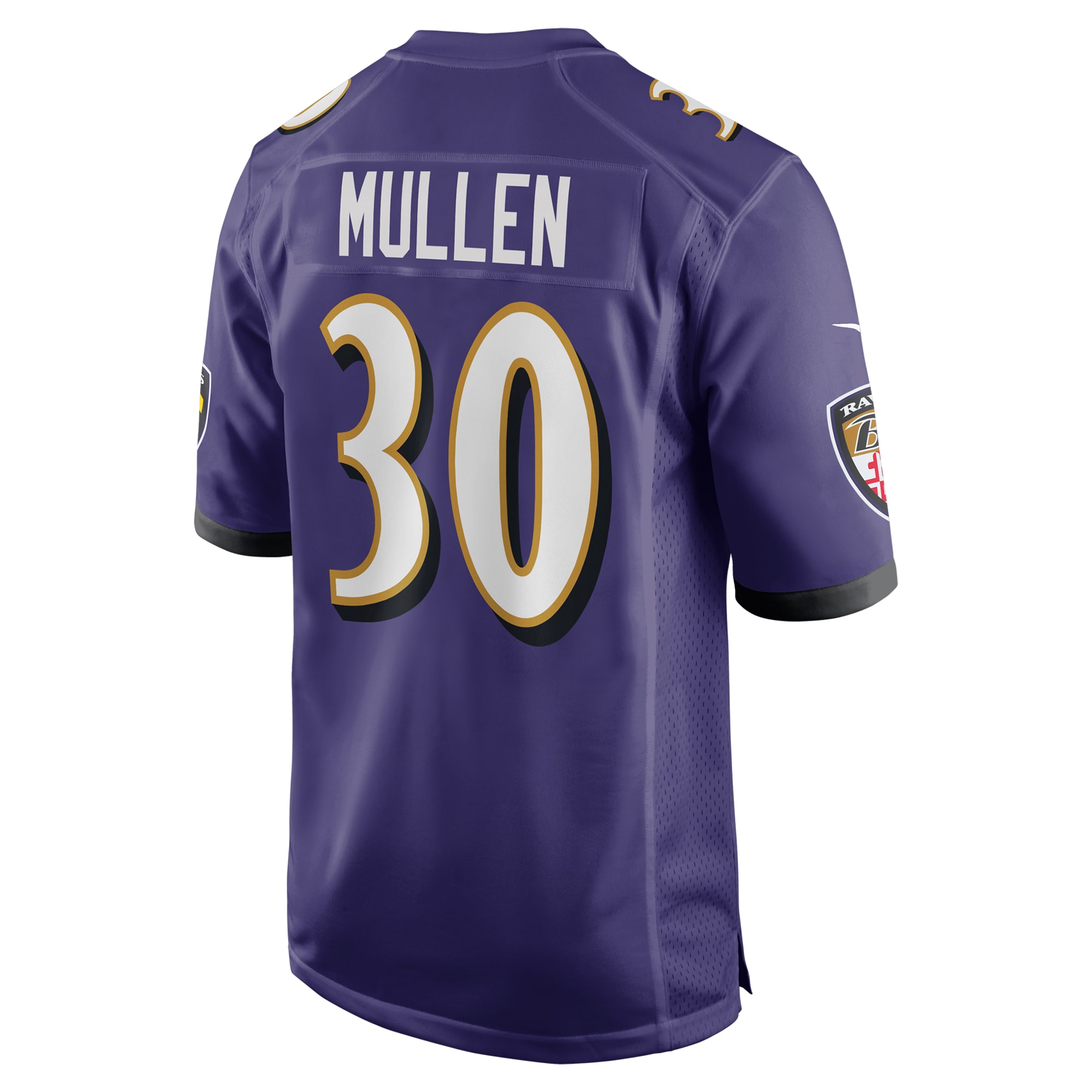 Baltimore Ravens Trayvon Mullen Purple Team Game NFL Jersey Men's