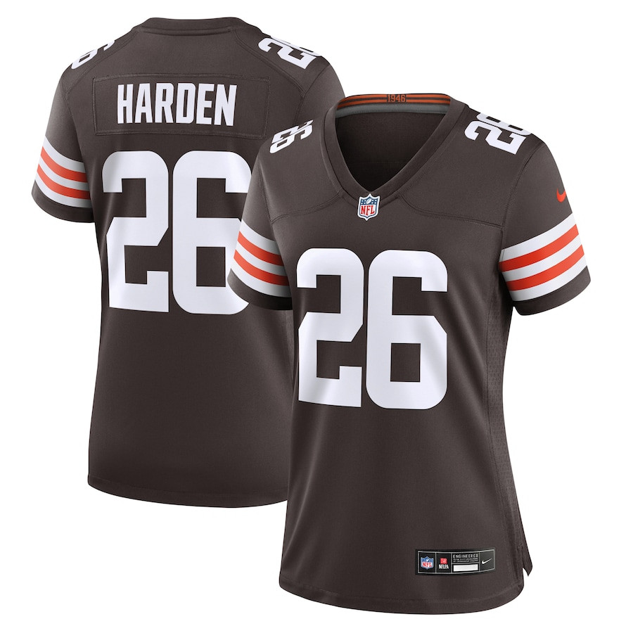 Myles Harden 26 Cleveland Browns Game Brown NFL Jersey Women's