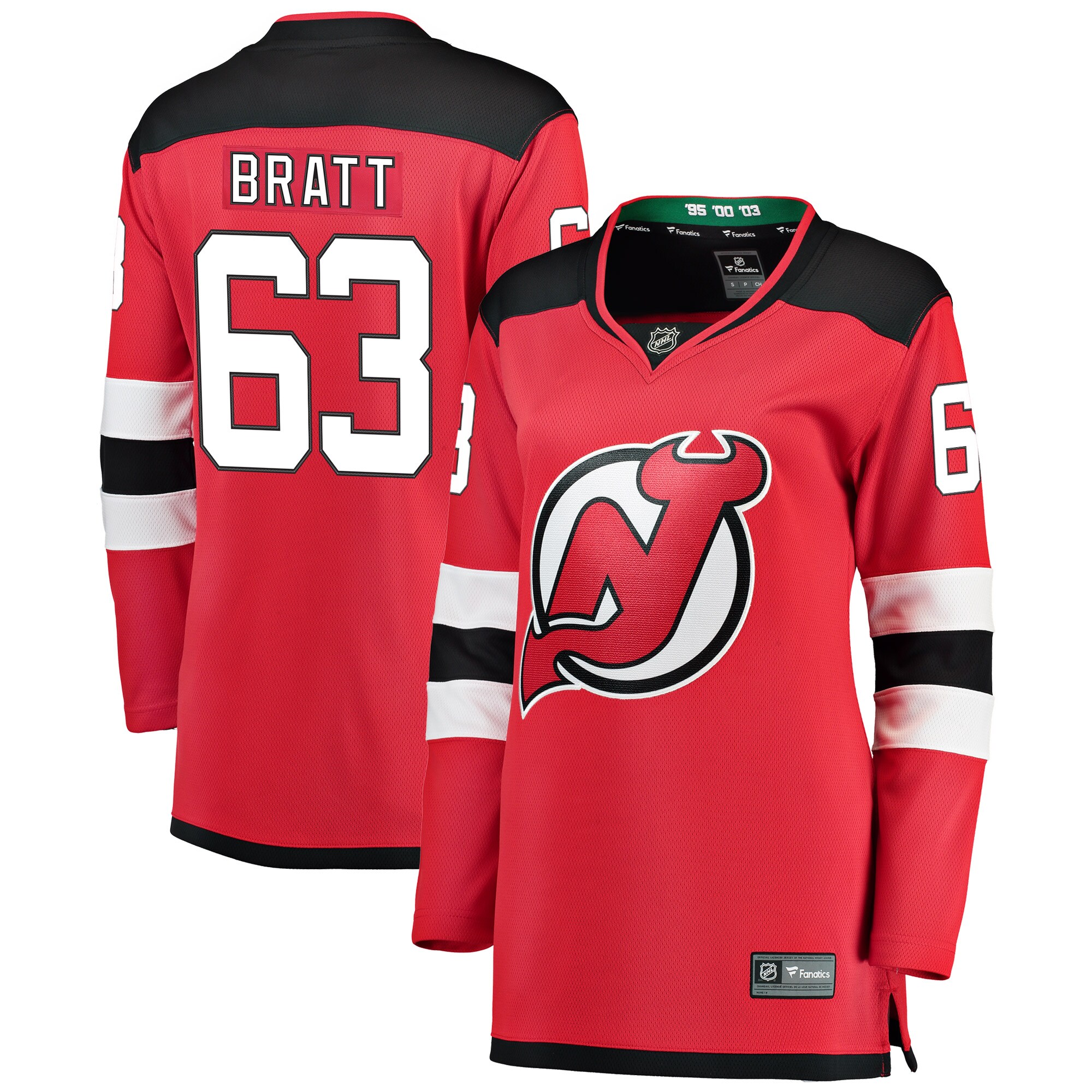 New Jersey Devils Jesper Bratt Red Breakaway Player NHL Jersey Women's