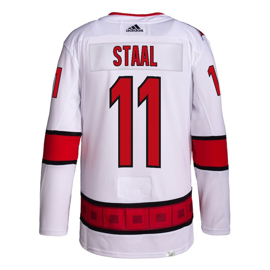 Jordan Staal 11 Carolina Hurricanes 2024 Playoffs Patch Away White NHL Jersey Men's