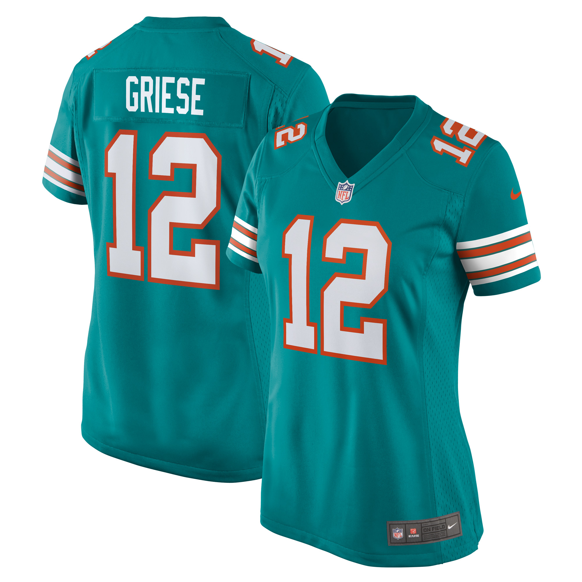 Miami Dolphins Bob Griese Aqua Retired Player NFL Jersey Women's