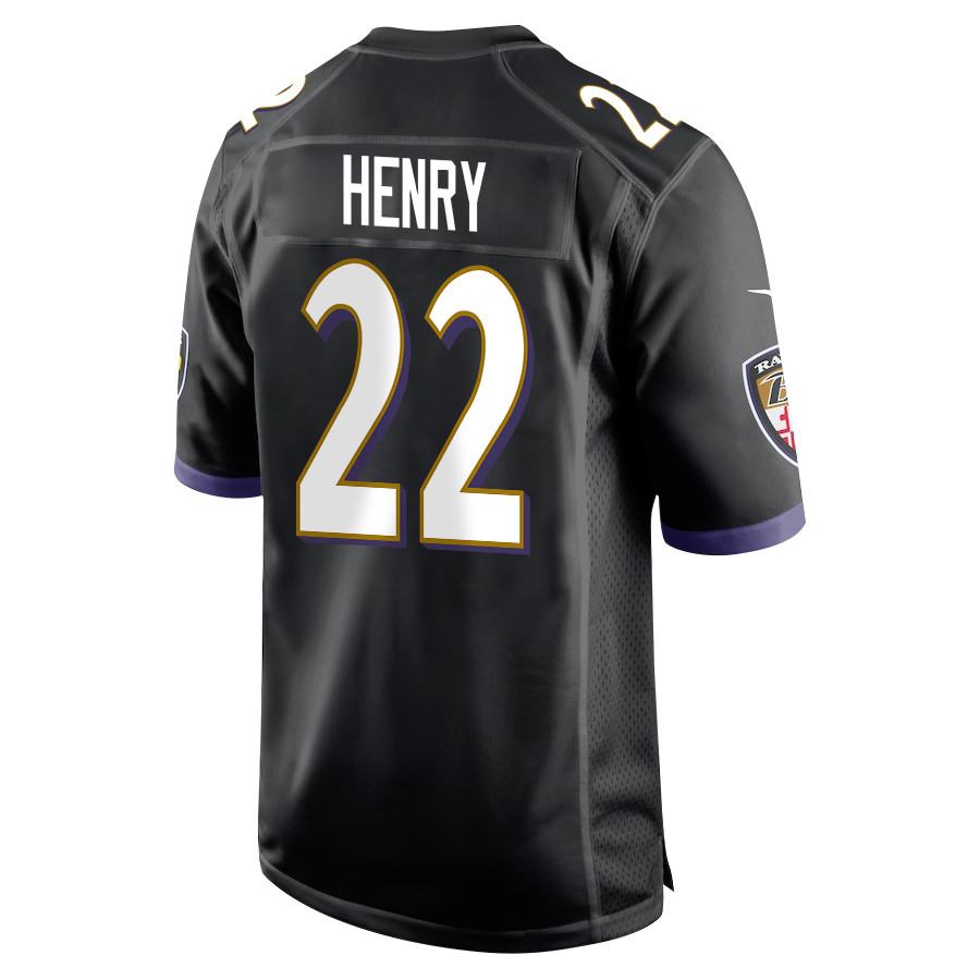 Derrick Henry 22 Baltimore Ravens Game Black NFL Jersey Men's