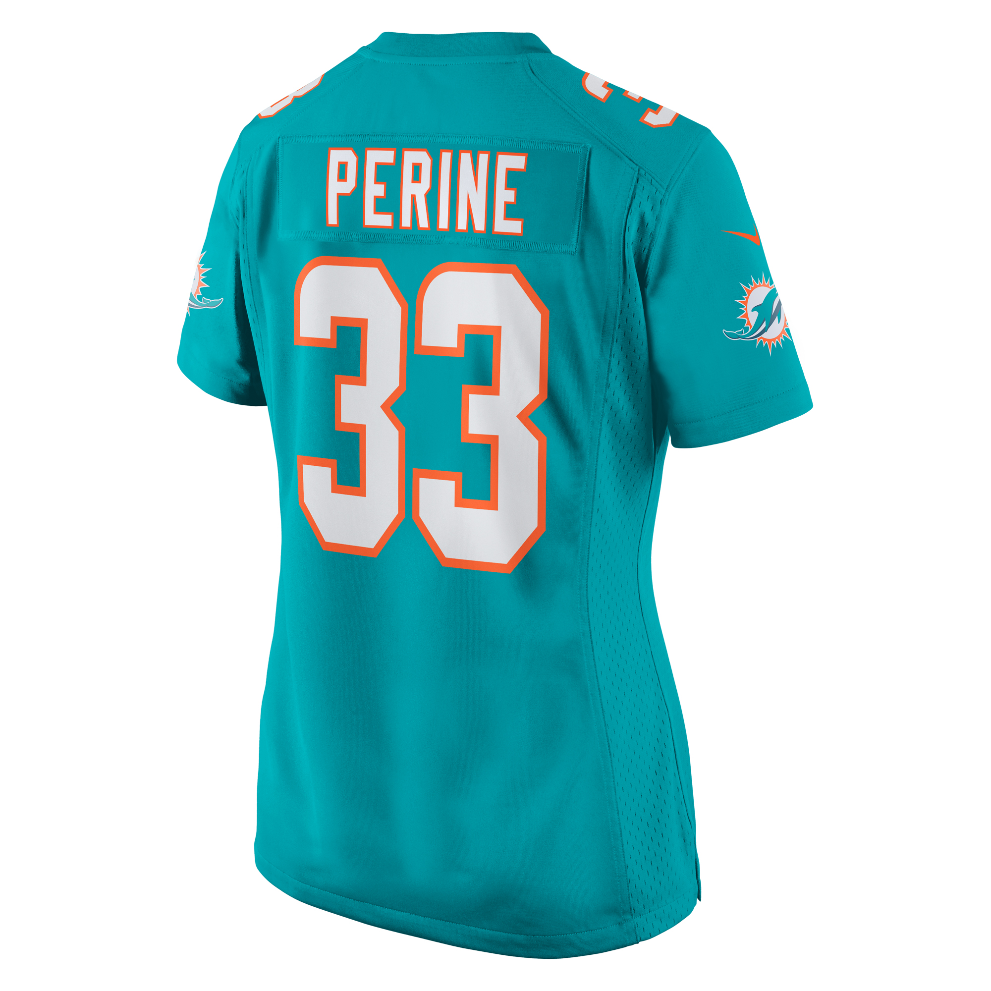 Miami Dolphins Lamical Perine Aqua Home Game Player NFL Jersey Women's