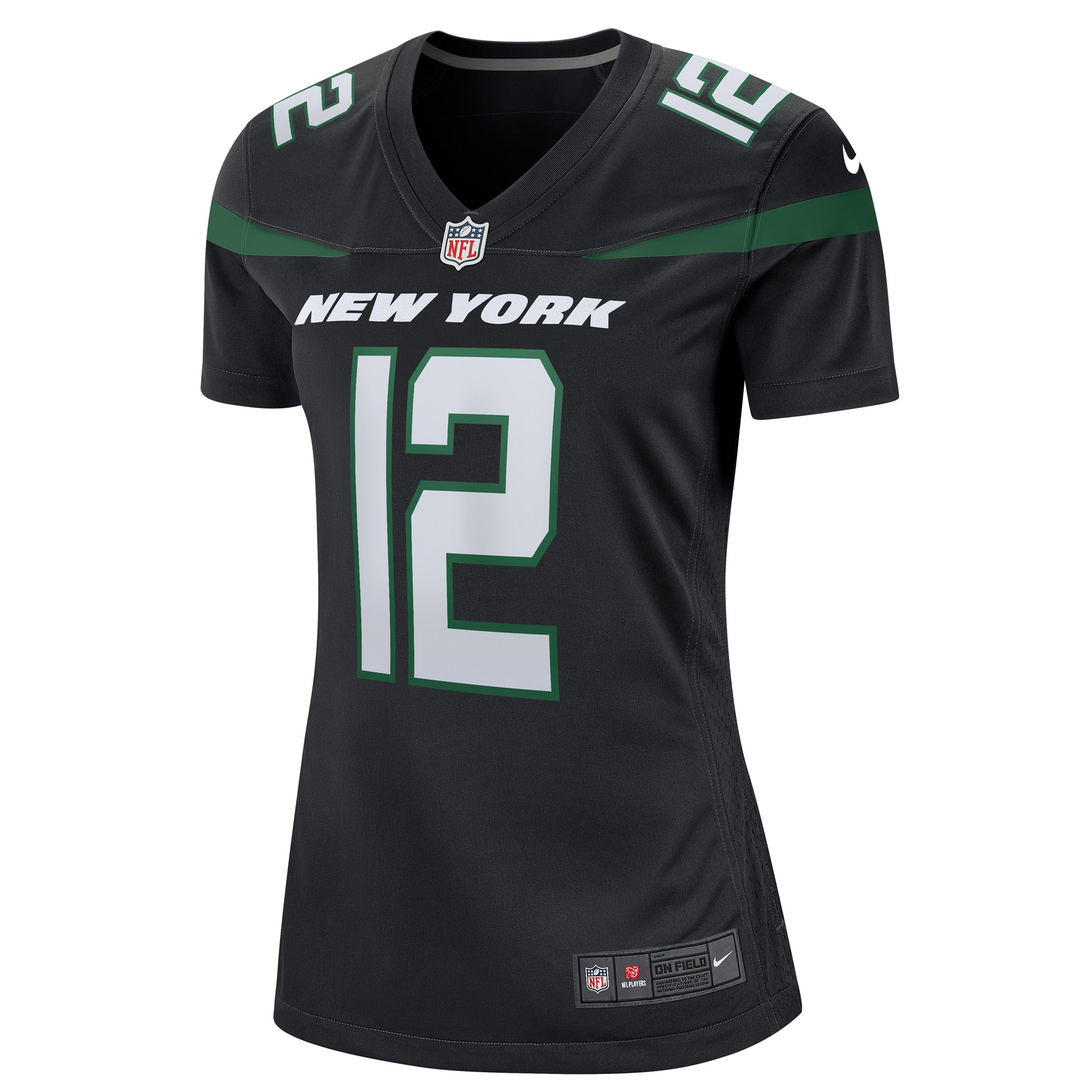 New York Jets Joe Namath Black Retired Player NFL Jersey Women's