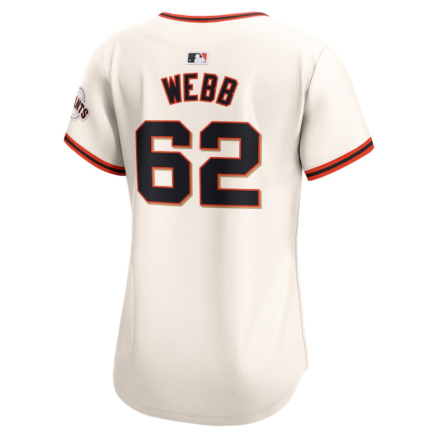 Logan Webb 62 San Francisco Giants Home Limited Player Cream MLB Jersey Women's