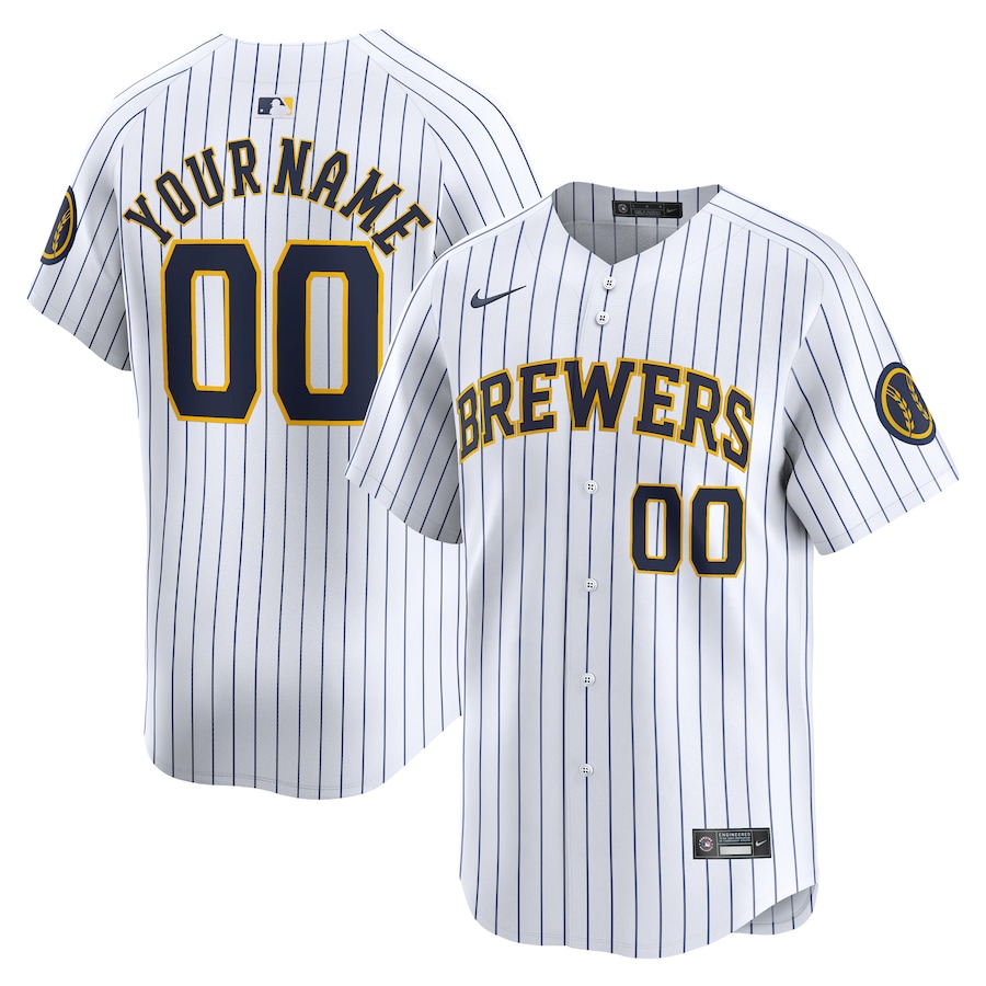 Milwaukee Brewers Alternate Limited Custom Jersey White